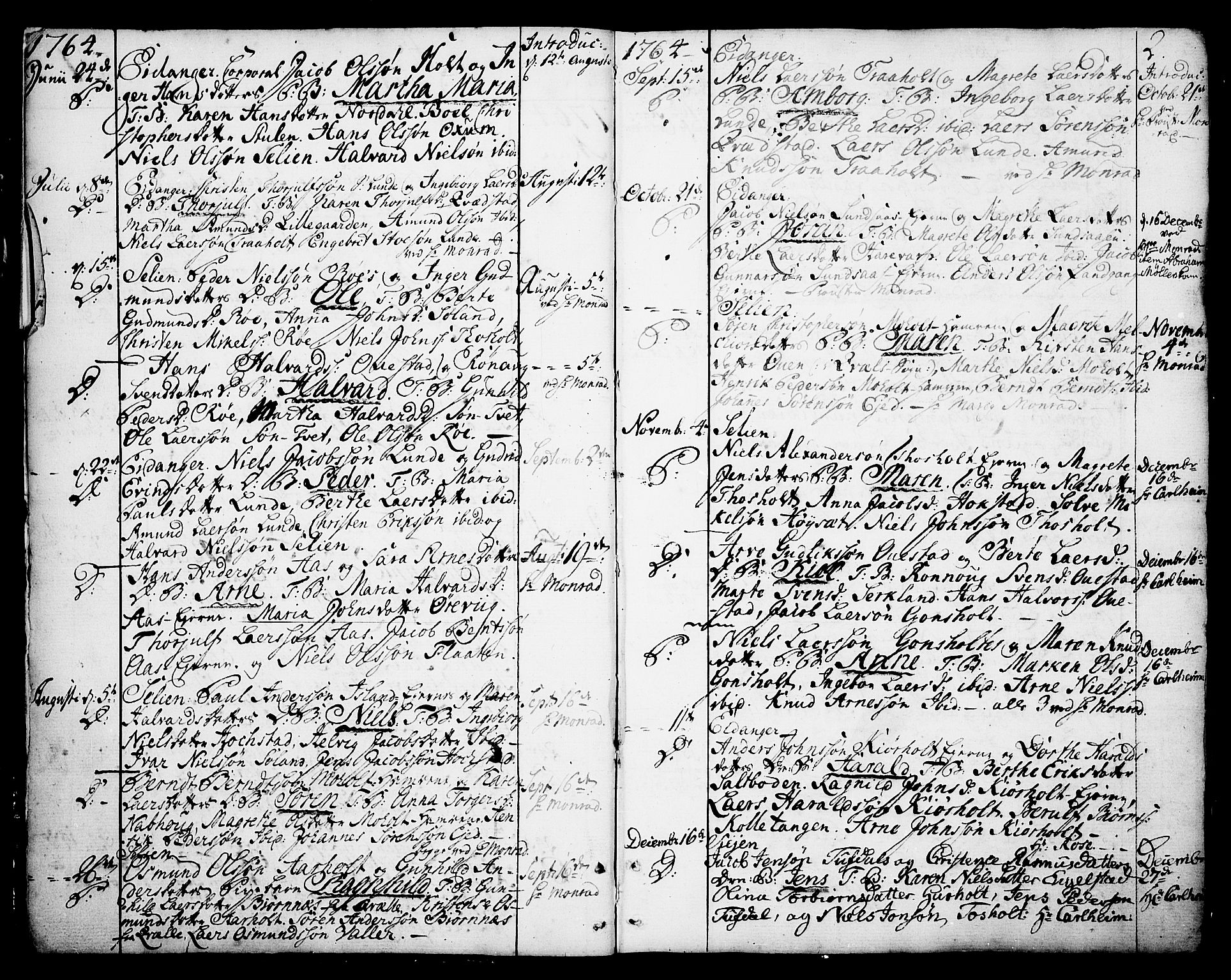 Eidanger kirkebøker, SAKO/A-261/F/Fa/L0006: Parish register (official) no. 6, 1764-1814, p. 2