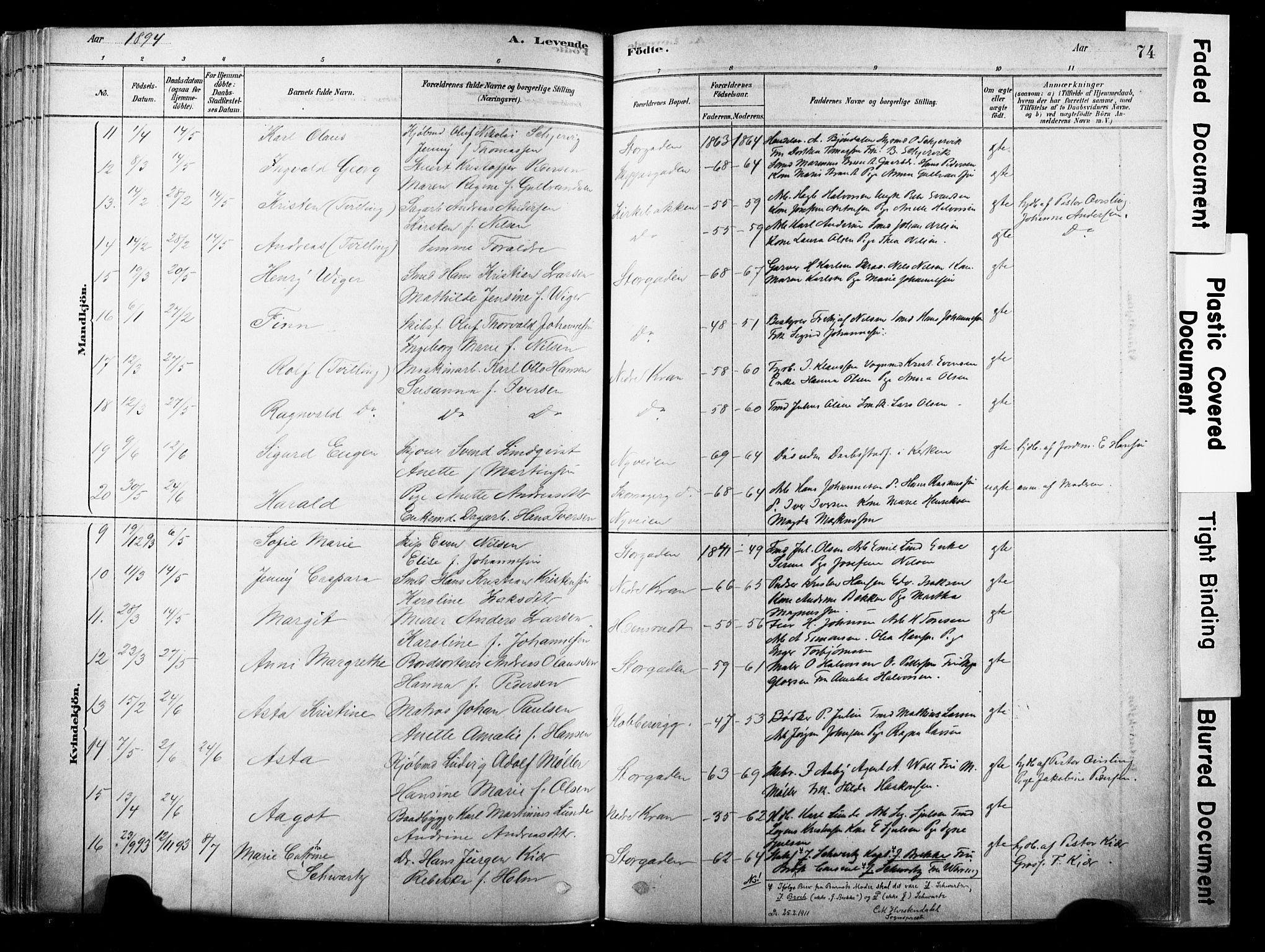 Strømsø kirkebøker, SAKO/A-246/F/Fb/L0006: Parish register (official) no. II 6, 1879-1910, p. 74