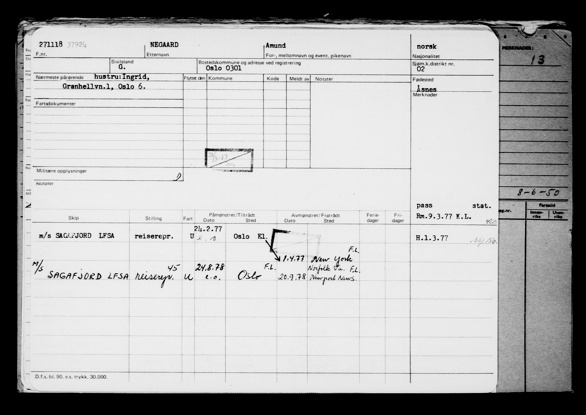 Direktoratet for sjømenn, AV/RA-S-3545/G/Gb/L0164: Hovedkort, 1918, p. 324