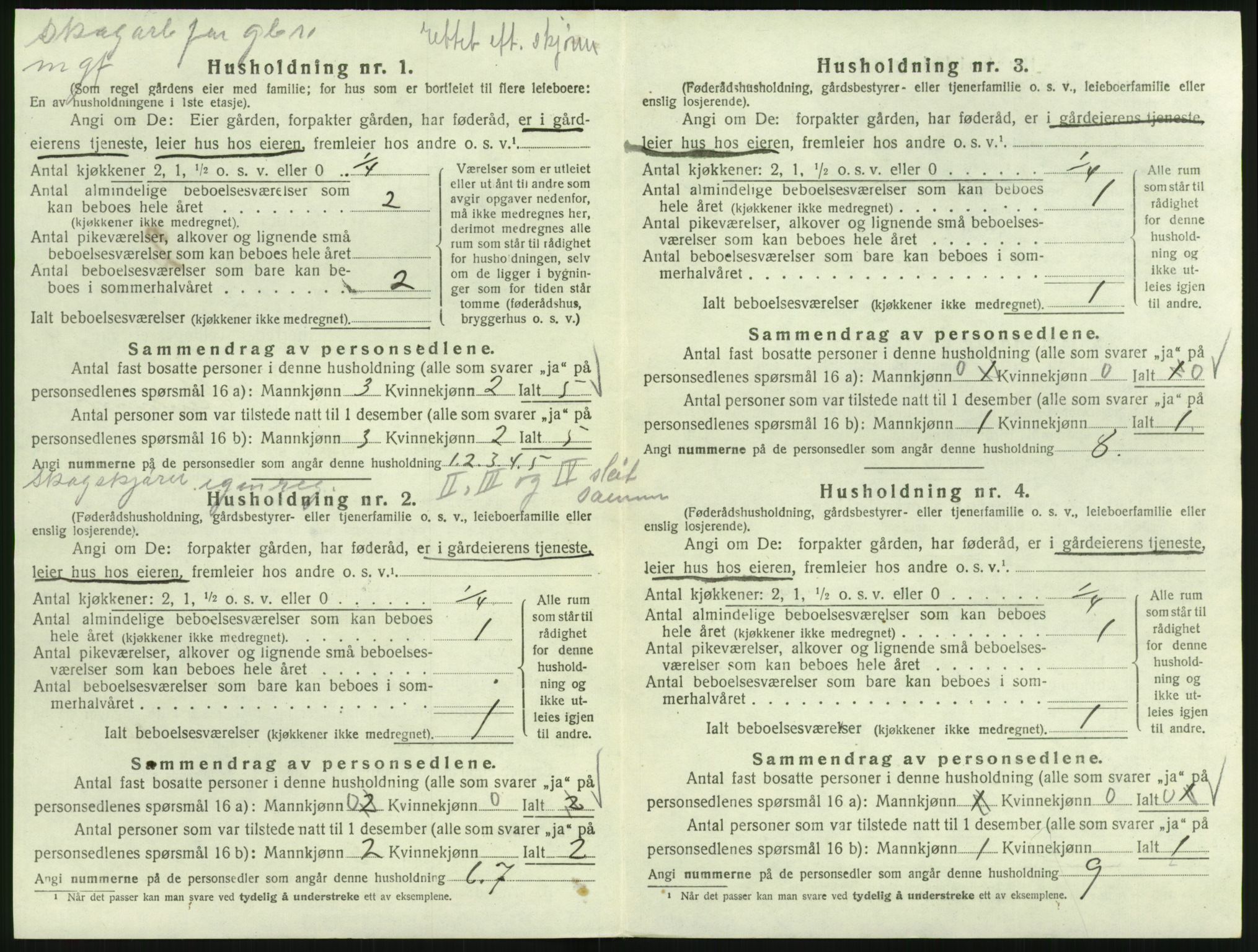 SAK, 1920 census for Froland, 1920, p. 834