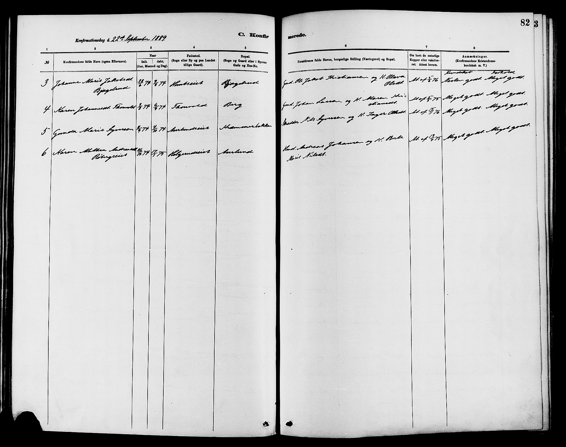 Nordre Land prestekontor, SAH/PREST-124/H/Ha/Haa/L0003: Parish register (official) no. 3, 1882-1896, p. 82