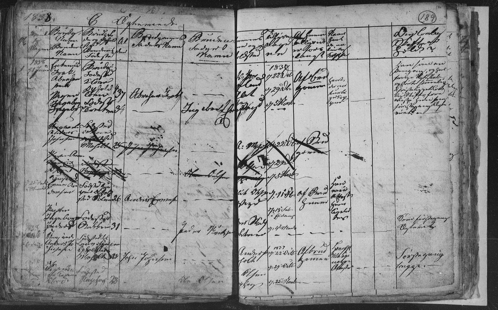 Siljan kirkebøker, SAKO/A-300/G/Ga/L0001: Parish register (copy) no. 1, 1827-1847, p. 189