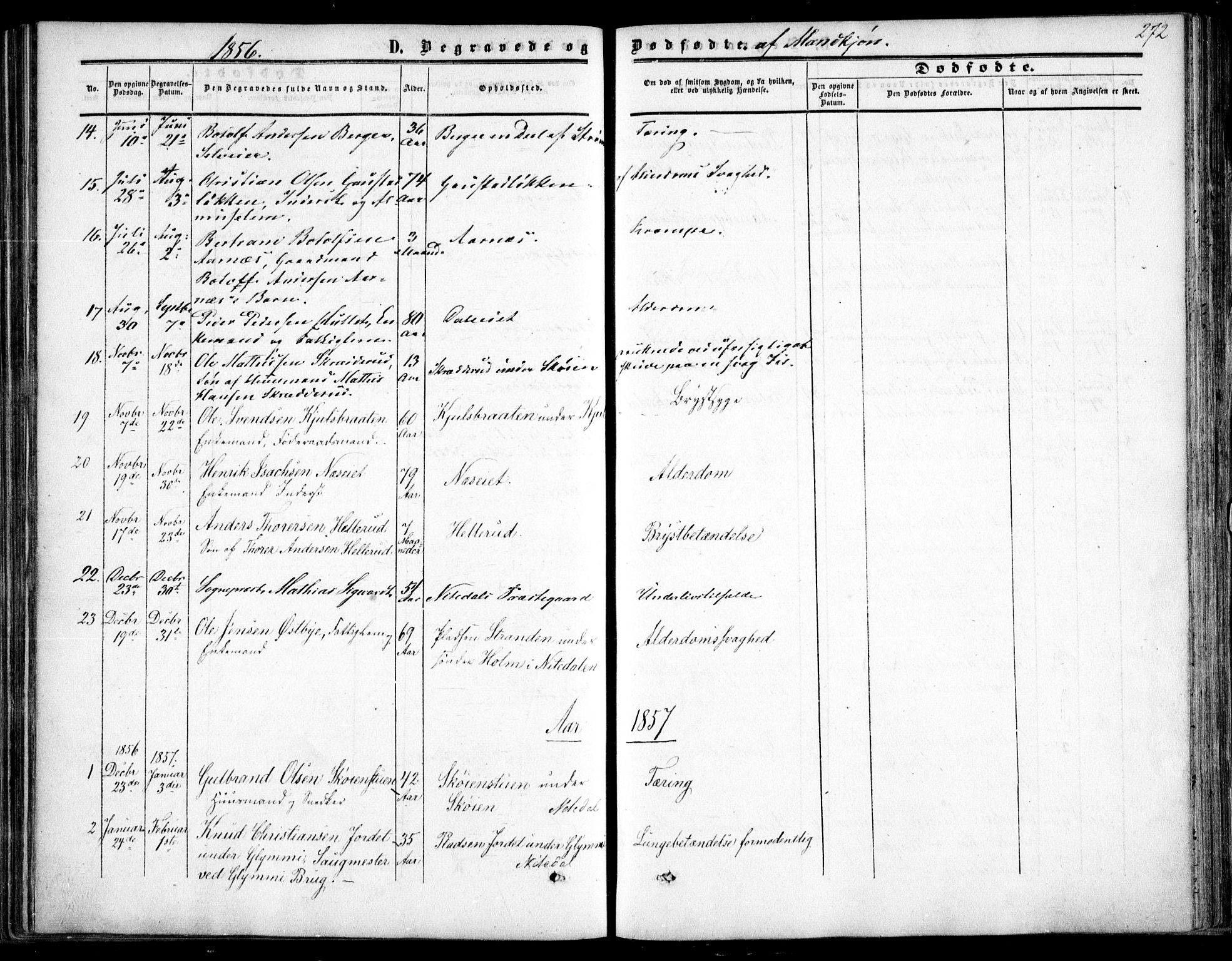 Nittedal prestekontor Kirkebøker, AV/SAO-A-10365a/F/Fa/L0005: Parish register (official) no. I 5, 1850-1862, p. 272