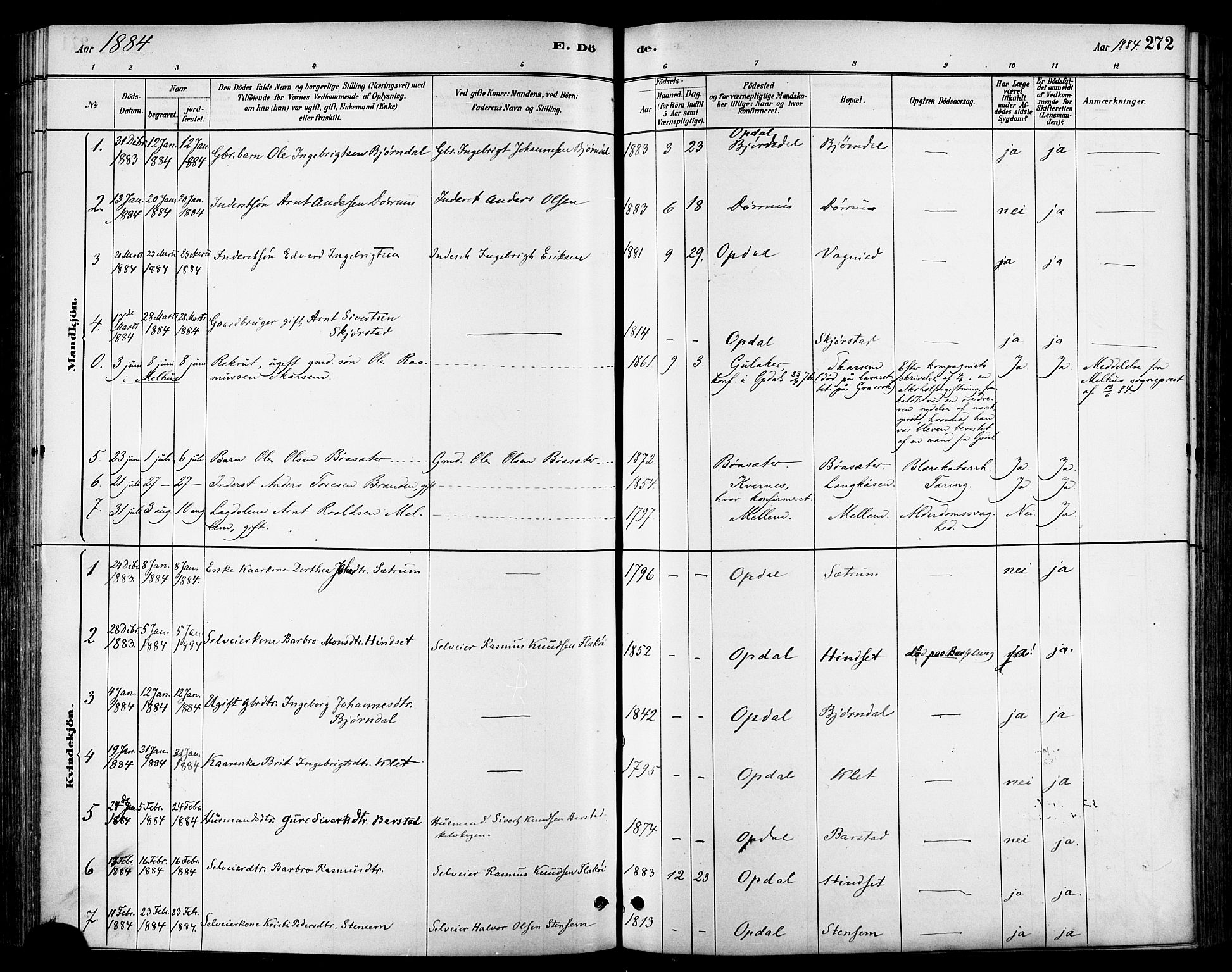 Ministerialprotokoller, klokkerbøker og fødselsregistre - Sør-Trøndelag, SAT/A-1456/678/L0901: Parish register (official) no. 678A10, 1881-1894, p. 272