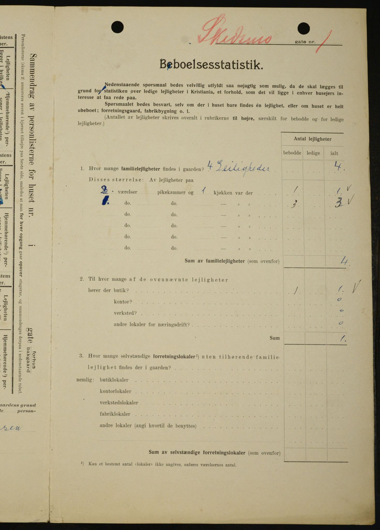 OBA, Municipal Census 1909 for Kristiania, 1909, p. 86328