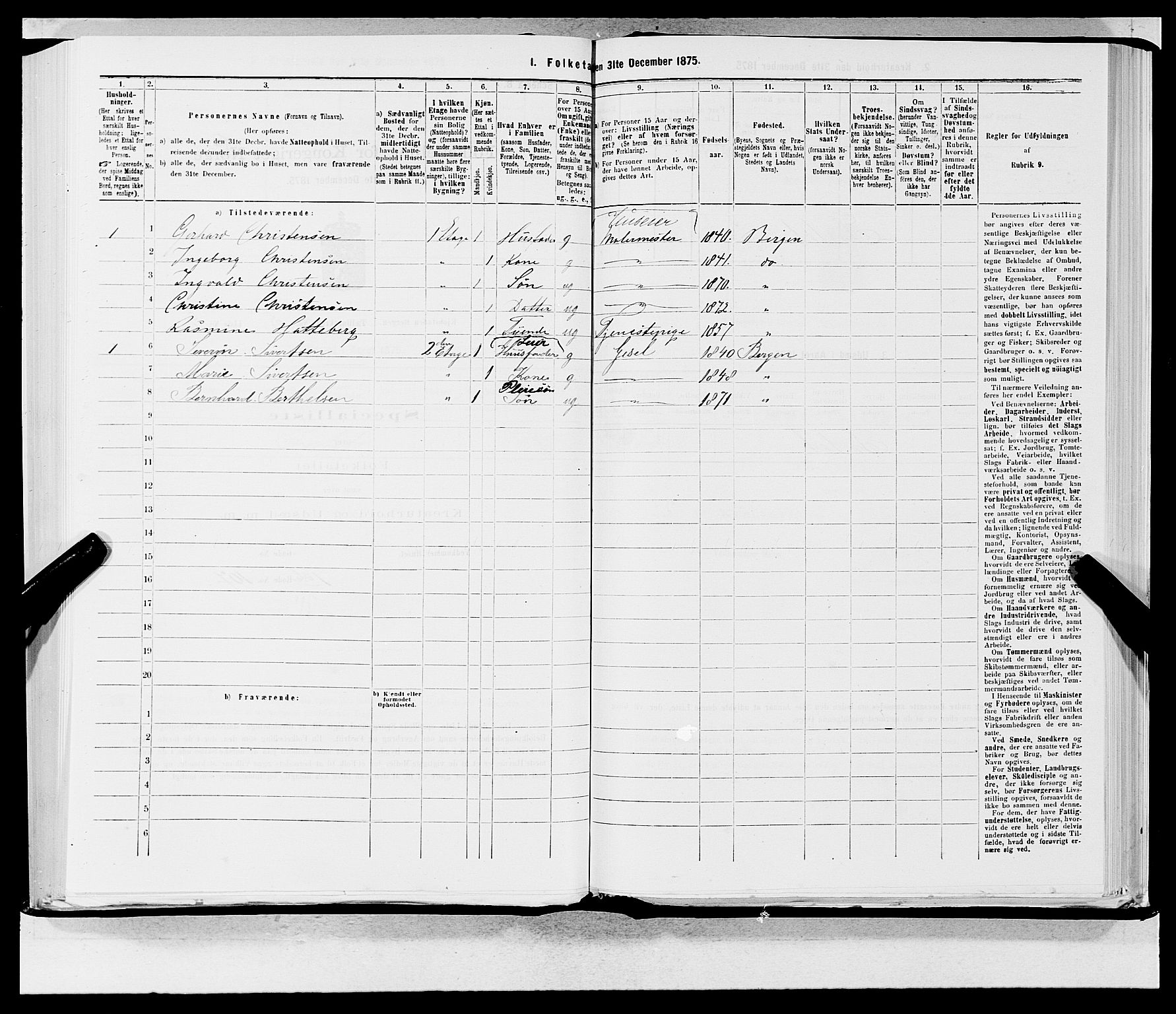 SAB, 1875 census for 1301 Bergen, 1875, p. 214