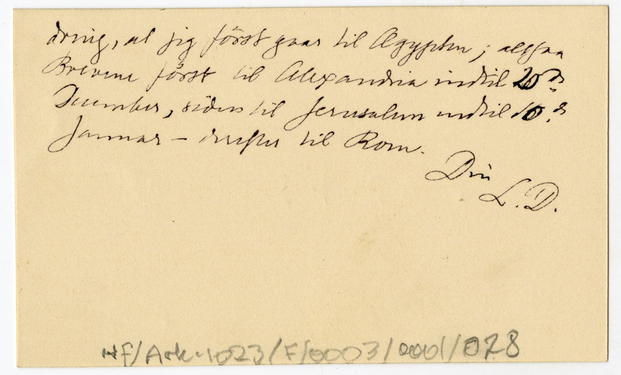 Diderik Maria Aalls brevsamling, NF/Ark-1023/F/L0003: D.M. Aalls brevsamling. D - G, 1797-1889, p. 48