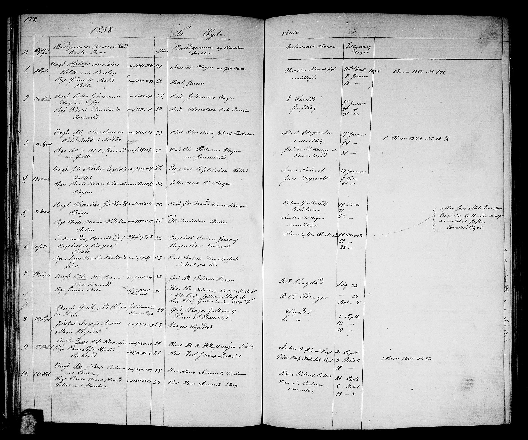 Aurskog prestekontor Kirkebøker, SAO/A-10304a/G/Ga/L0003: Parish register (copy) no. I 3, 1858-1883, p. 178