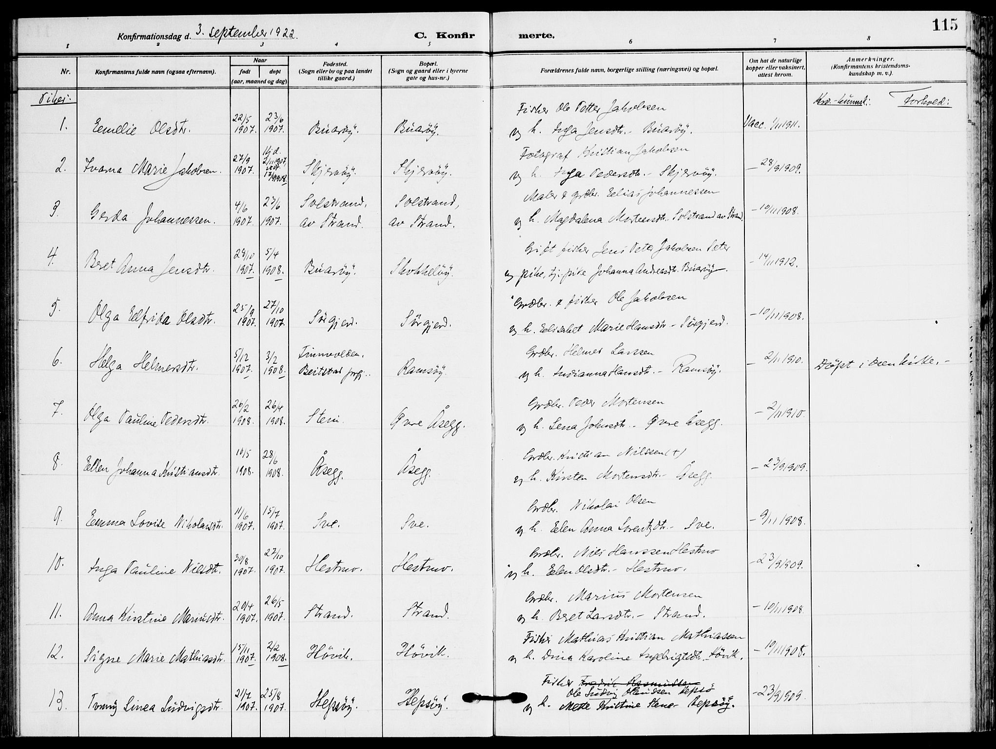 Ministerialprotokoller, klokkerbøker og fødselsregistre - Sør-Trøndelag, SAT/A-1456/658/L0724: Parish register (official) no. 658A03, 1912-1924, p. 115