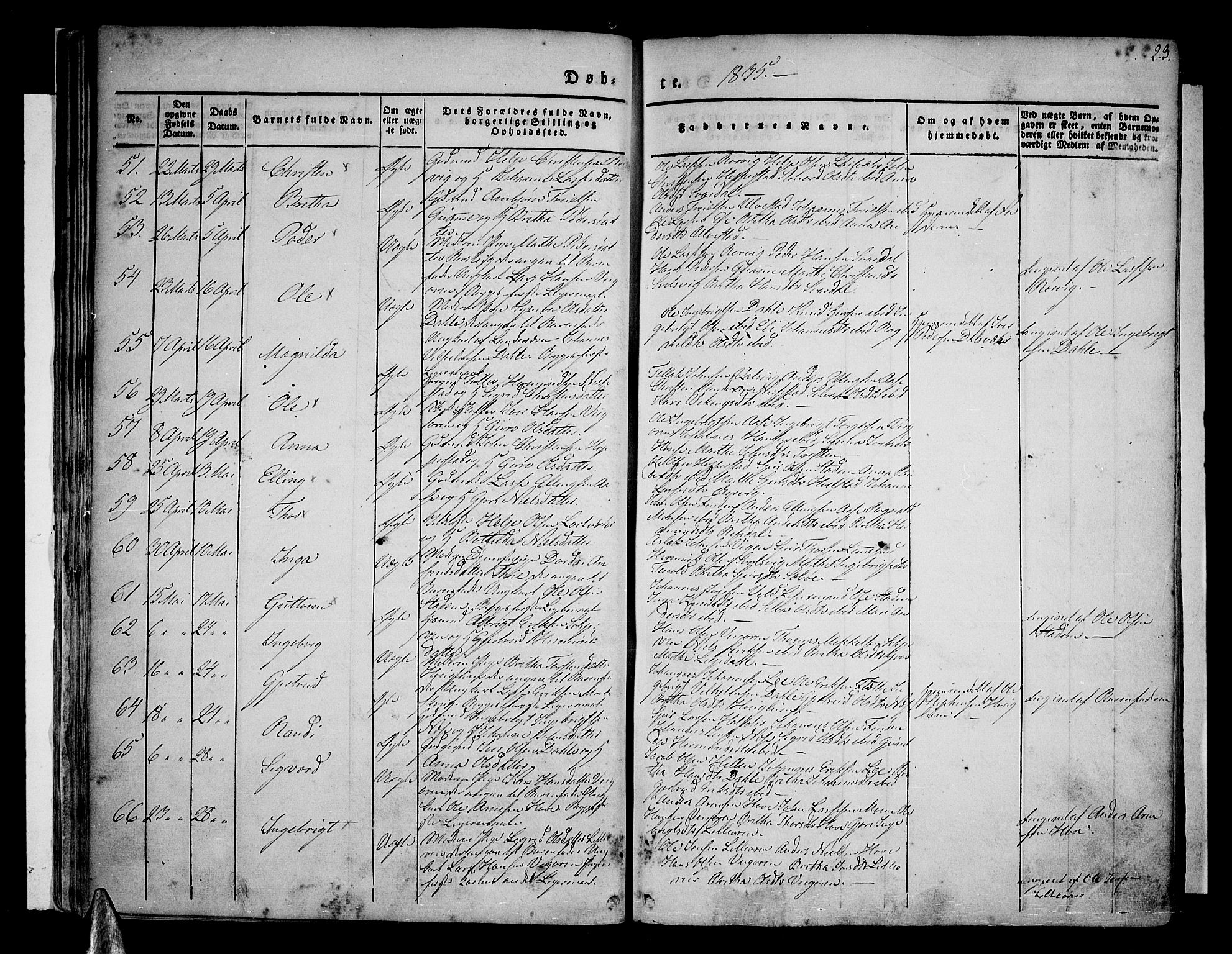 Vik sokneprestembete, AV/SAB-A-81501/H/Haa/Haaa/L0007: Parish register (official) no. A 7, 1831-1845, p. 23