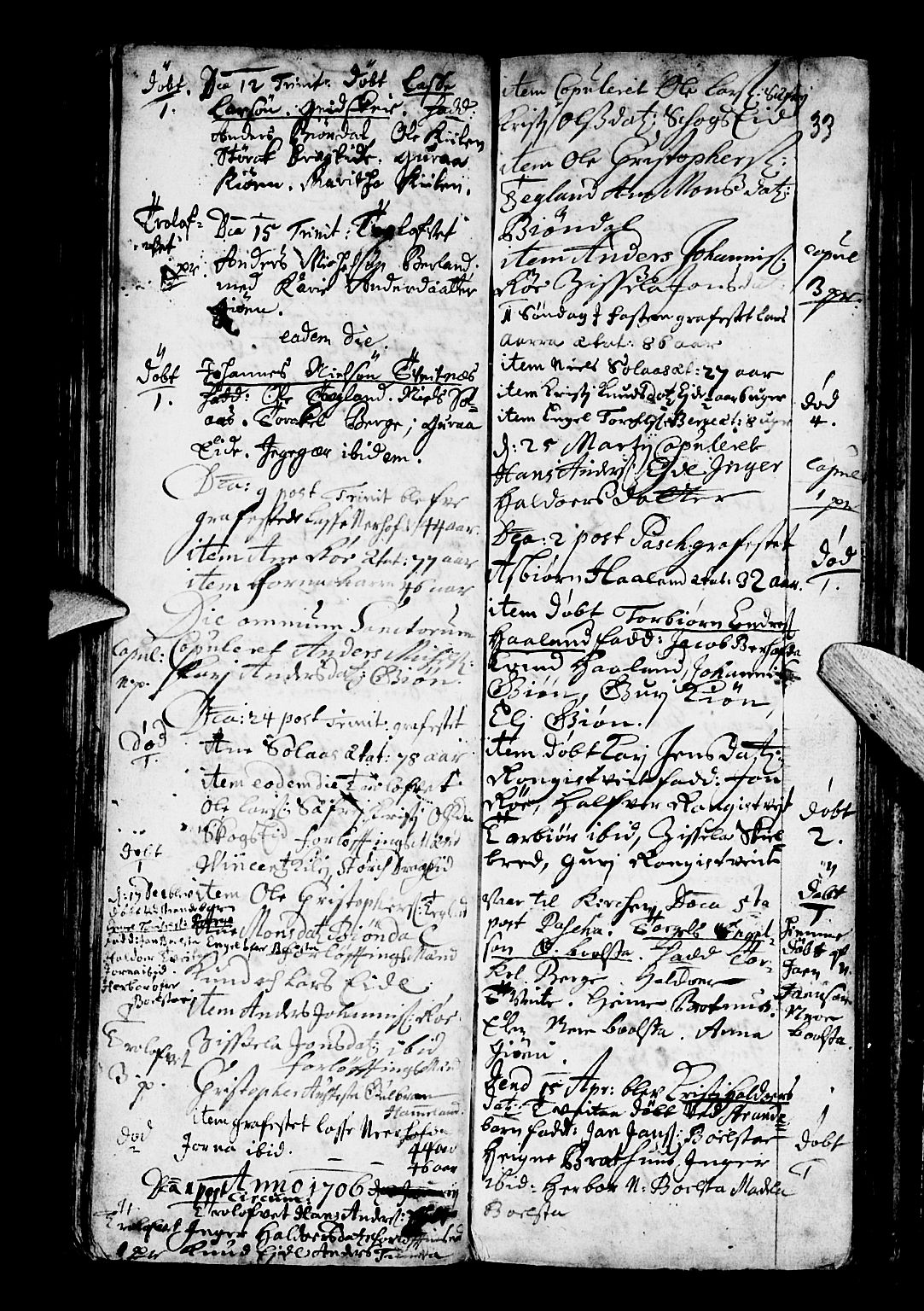 Os sokneprestembete, SAB/A-99929: Parish register (official) no. A 3, 1669-1760, p. 33