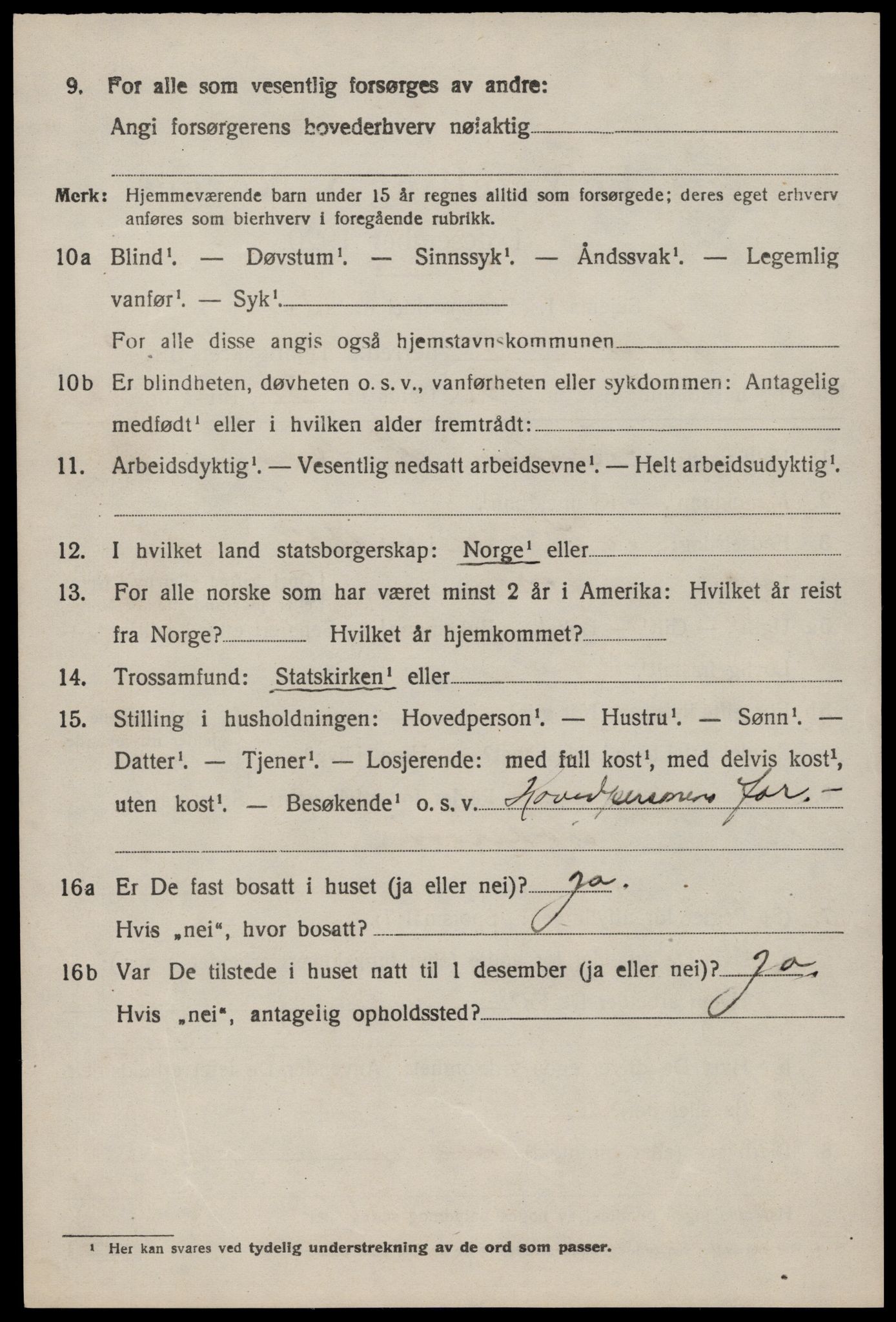 SAST, 1920 census for Sand, 1920, p. 2000