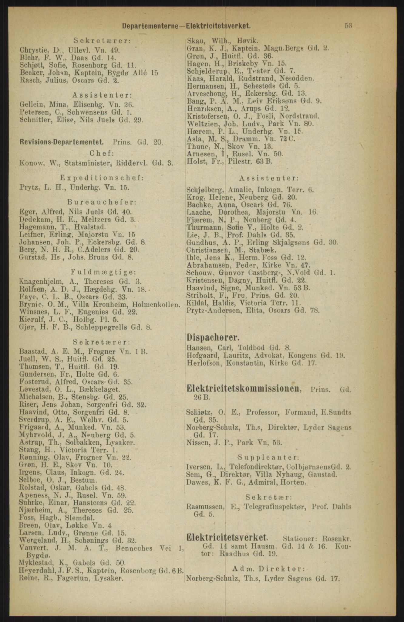 Kristiania/Oslo adressebok, PUBL/-, 1911, p. 53