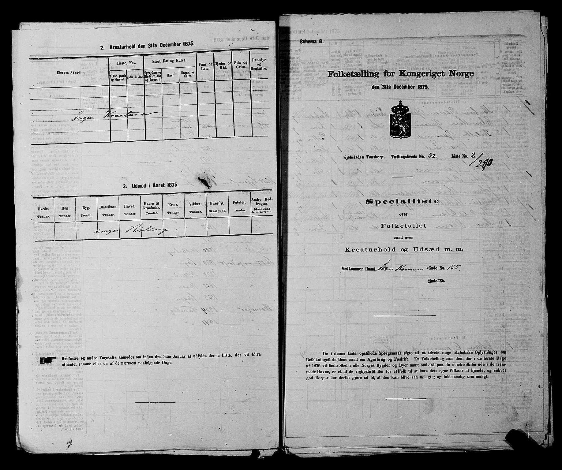 SAKO, 1875 census for 0705P Tønsberg, 1875, p. 690