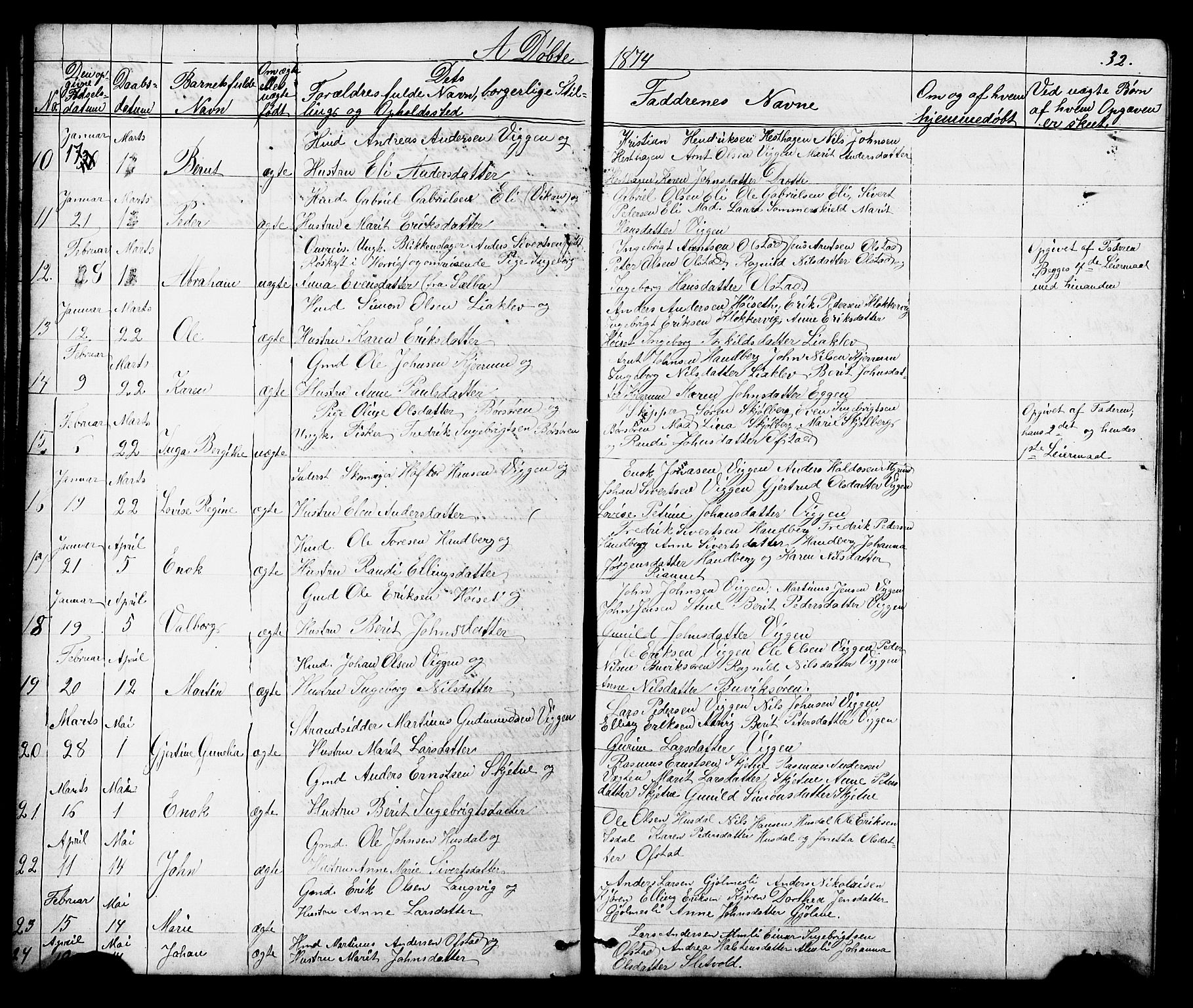 Ministerialprotokoller, klokkerbøker og fødselsregistre - Sør-Trøndelag, SAT/A-1456/665/L0777: Parish register (copy) no. 665C02, 1867-1915, p. 32