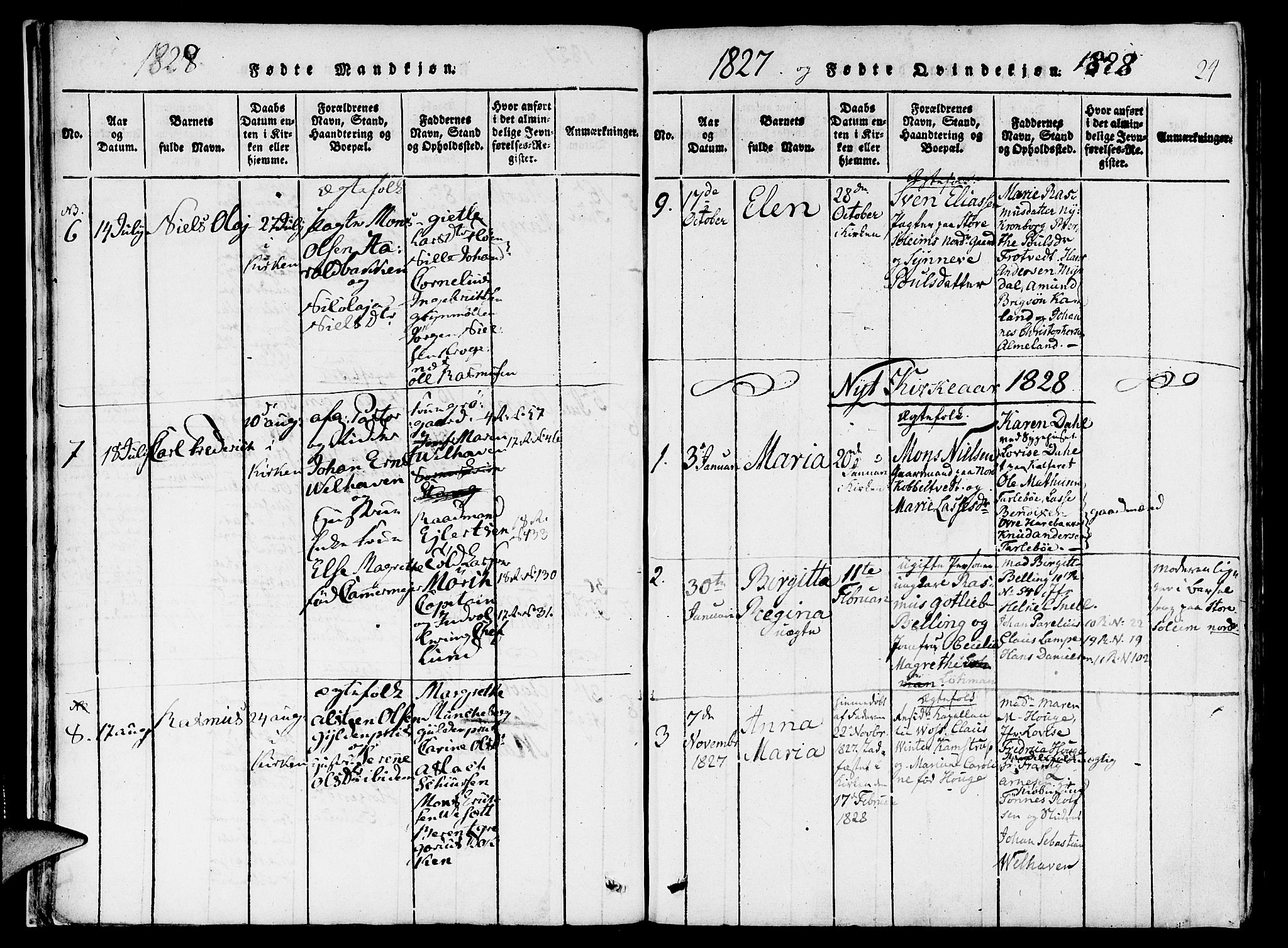 St. Jørgens hospital og Årstad sokneprestembete, AV/SAB-A-99934: Parish register (official) no. A 3, 1815-1843, p. 24