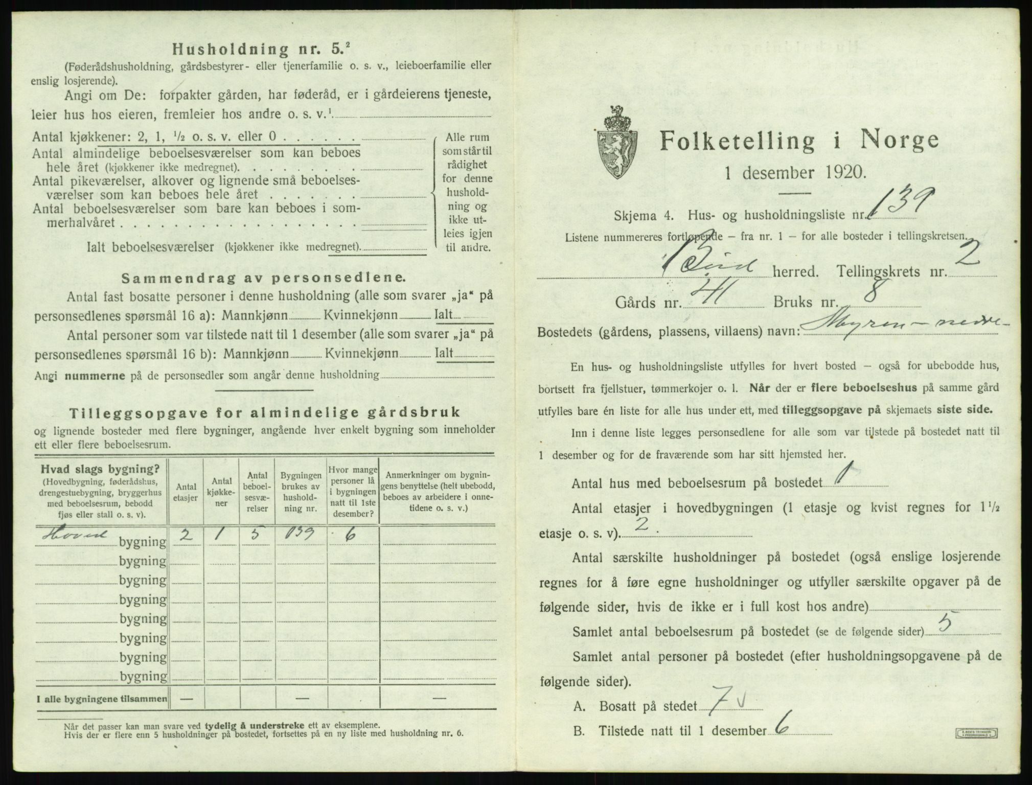 SAT, 1920 census for Bud, 1920, p. 410