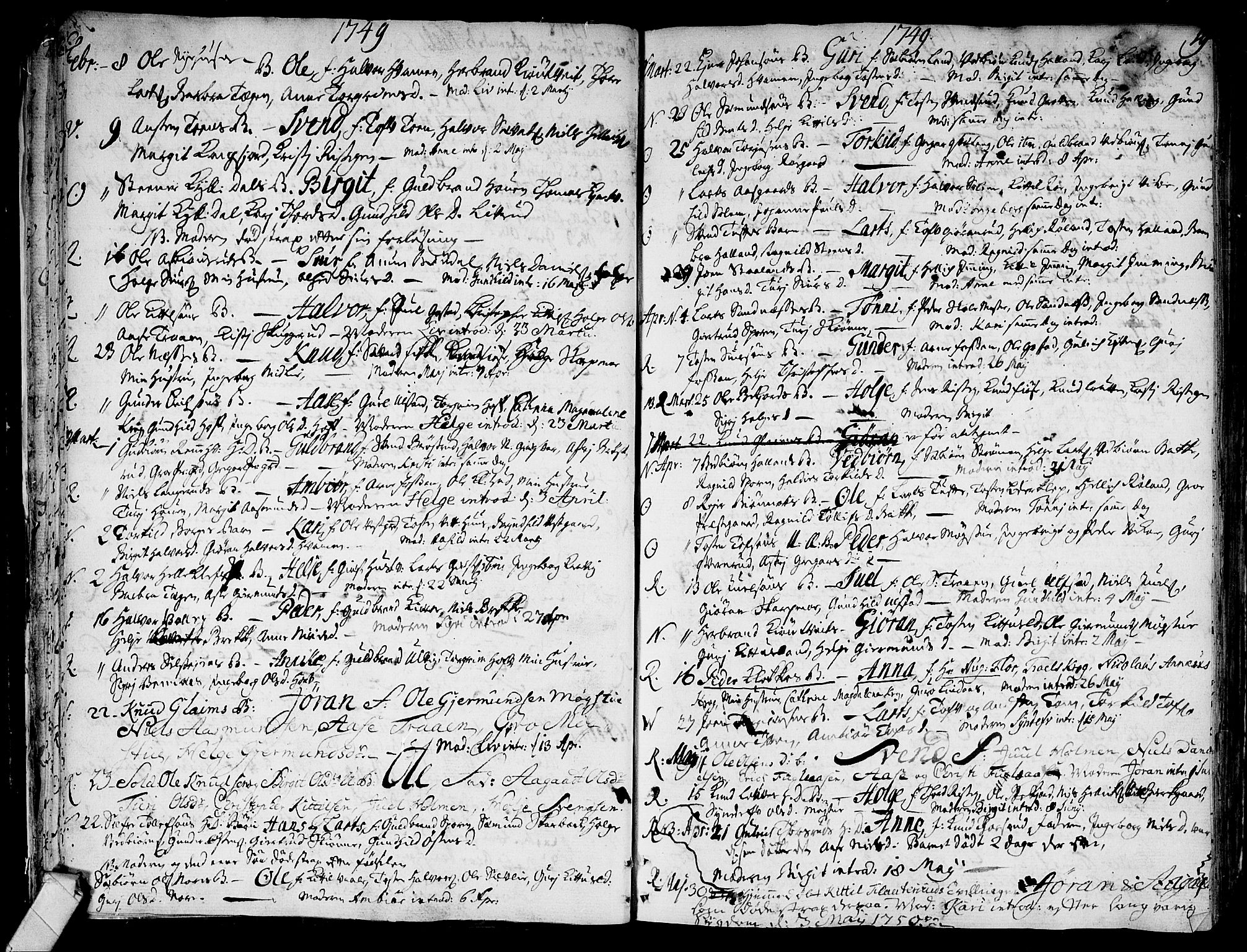 Rollag kirkebøker, SAKO/A-240/F/Fa/L0003: Parish register (official) no. I 3, 1743-1778, p. 19
