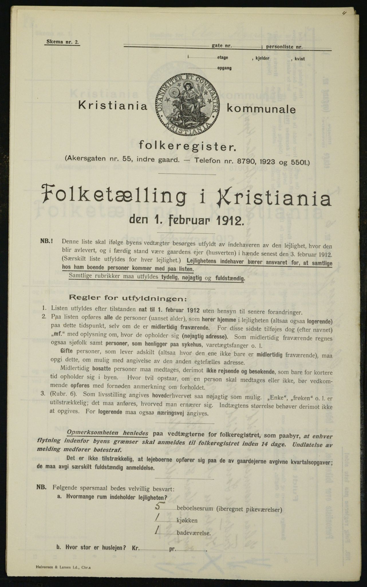 OBA, Municipal Census 1912 for Kristiania, 1912, p. 75964