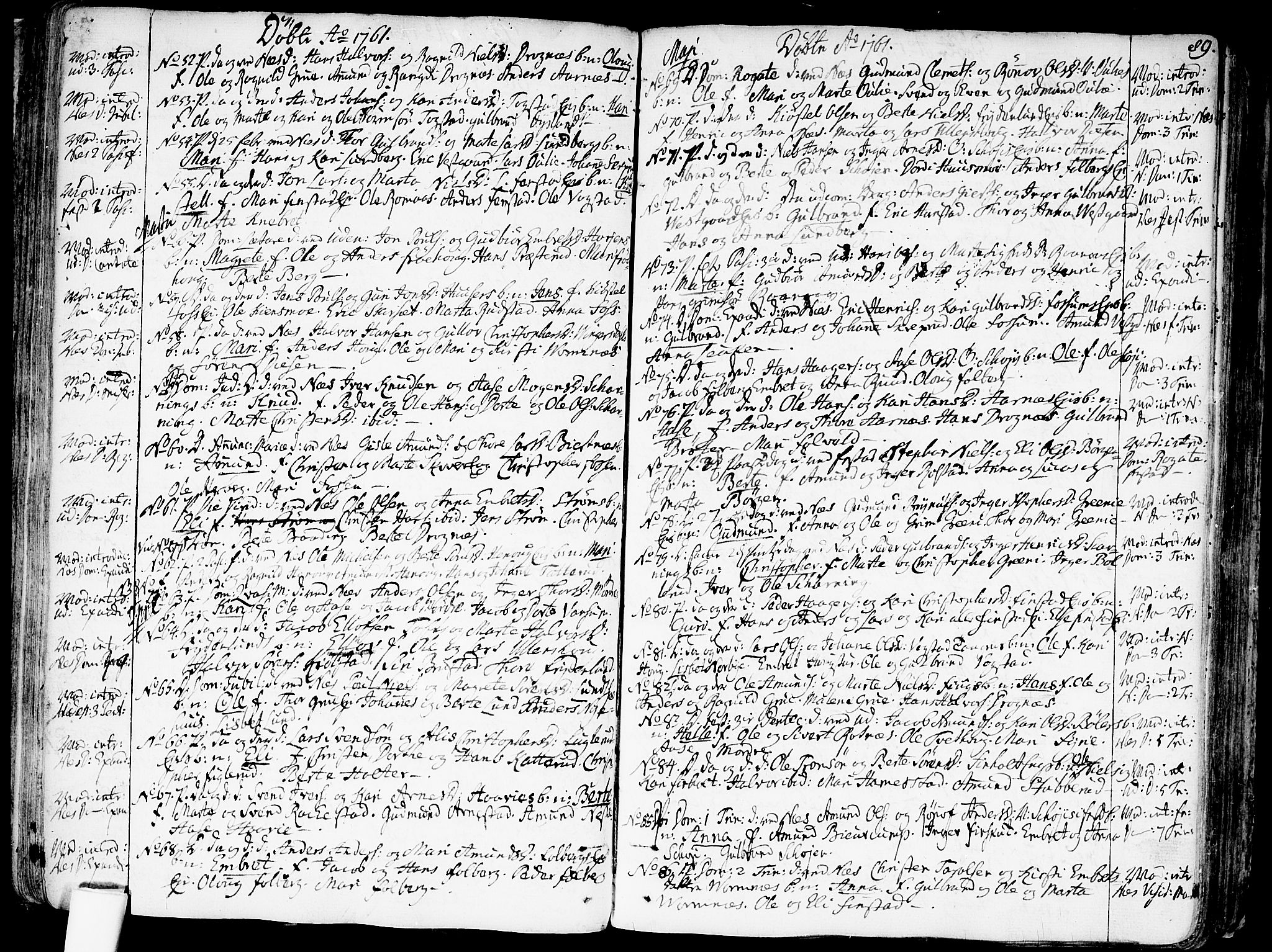 Nes prestekontor Kirkebøker, SAO/A-10410/F/Fa/L0003: Parish register (official) no. I 3, 1734-1781, p. 89