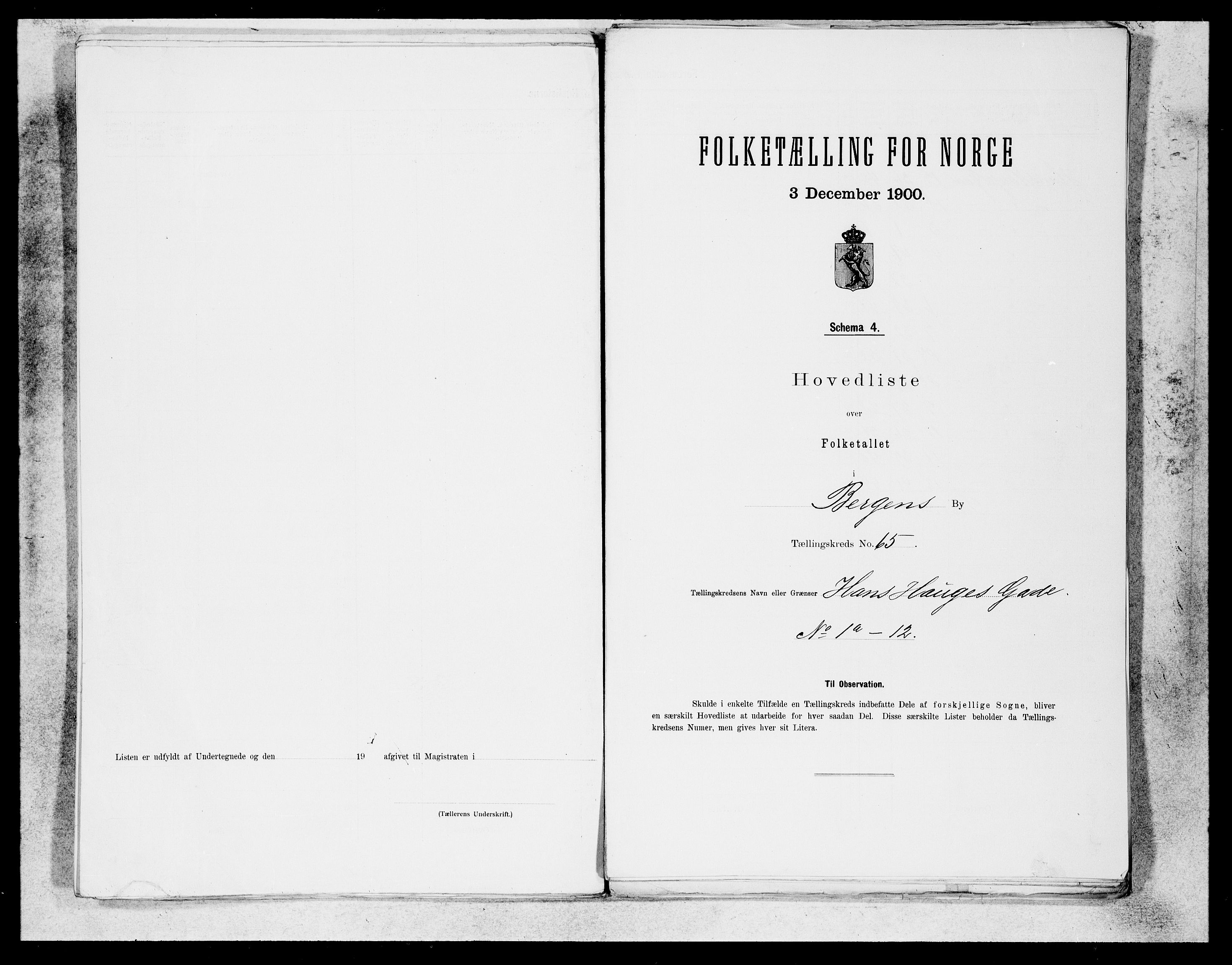 SAB, 1900 census for Bergen, 1900, p. 132