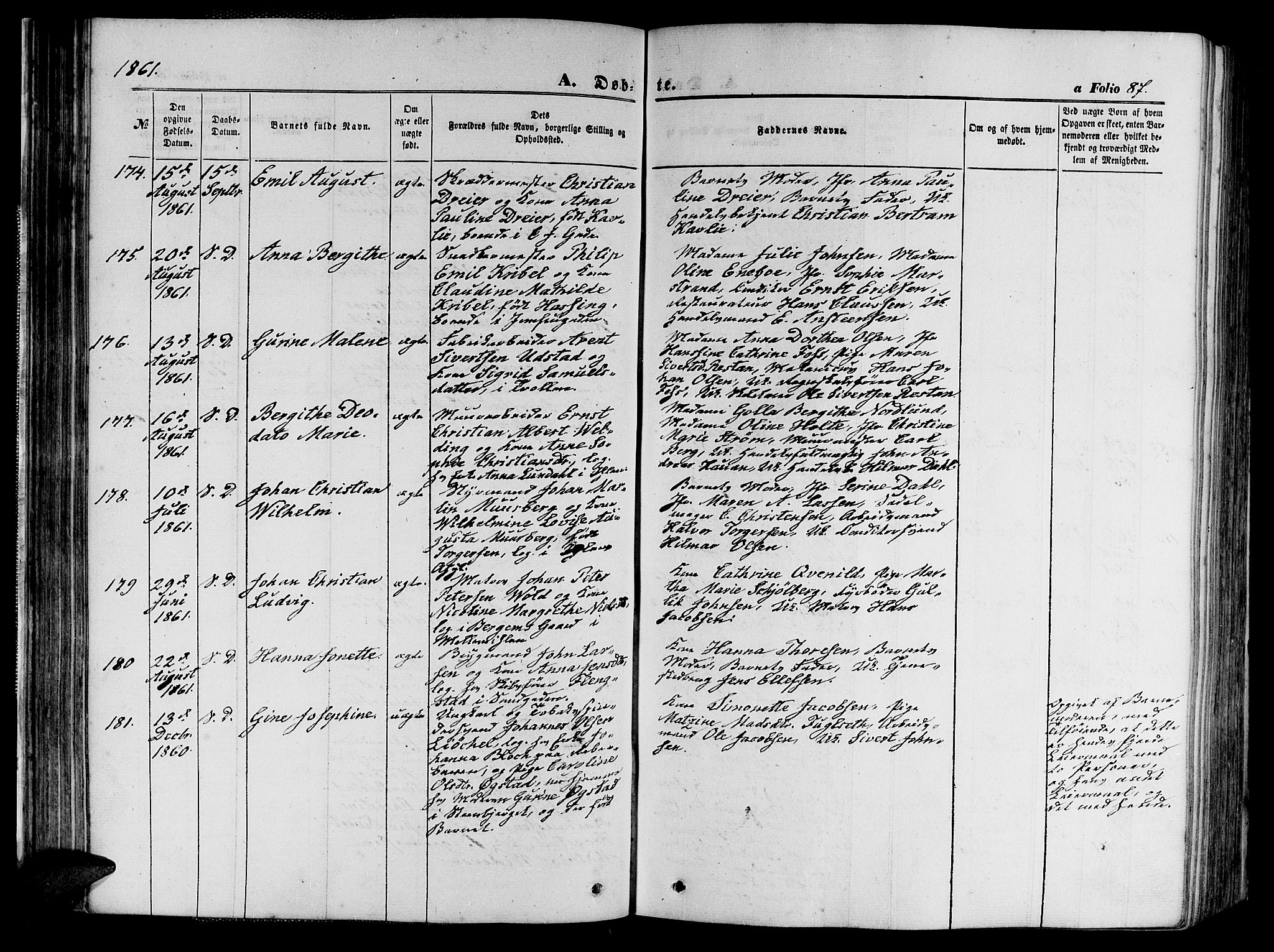 Ministerialprotokoller, klokkerbøker og fødselsregistre - Sør-Trøndelag, AV/SAT-A-1456/602/L0139: Parish register (copy) no. 602C07, 1859-1864, p. 87