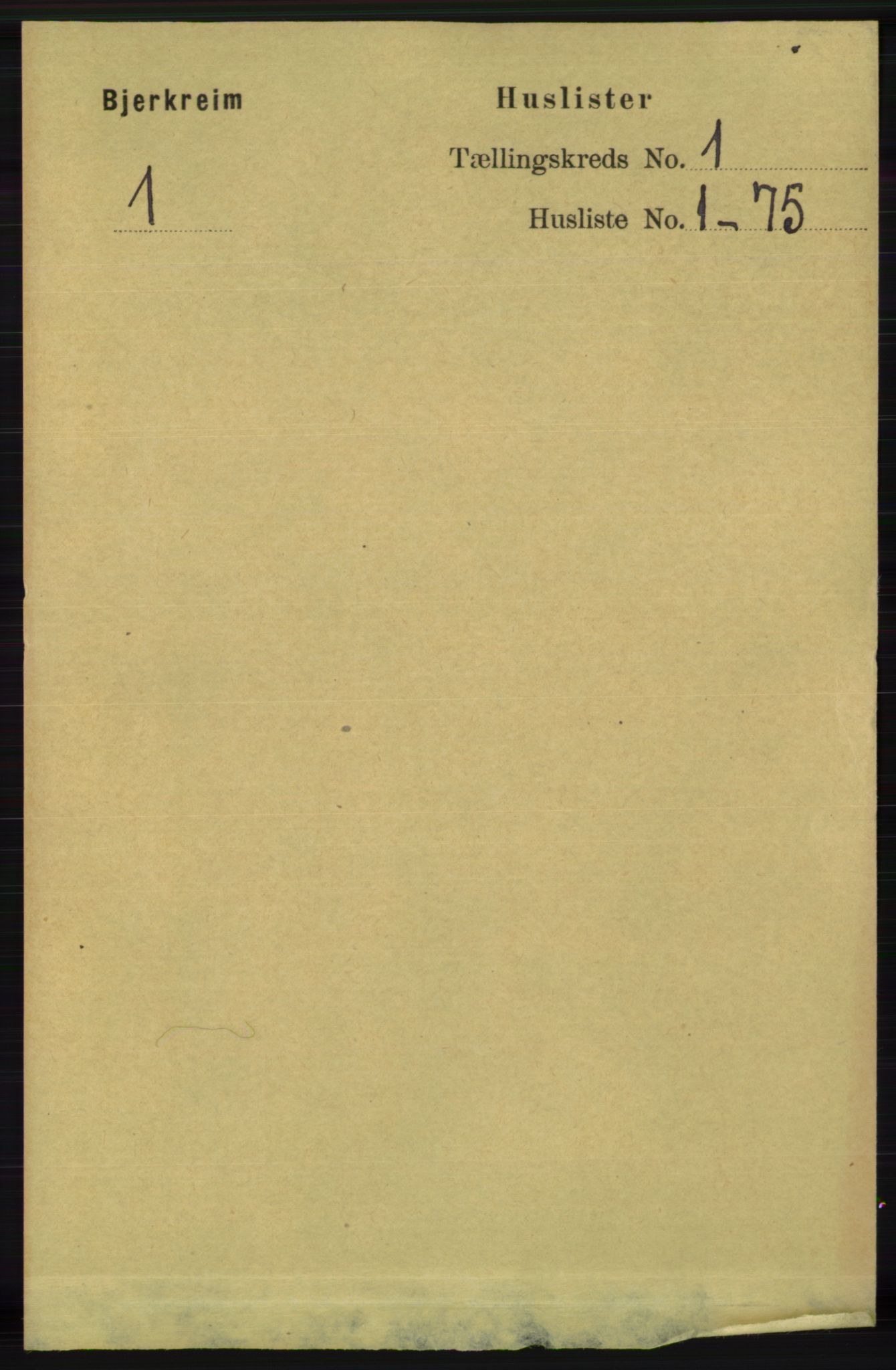 RA, 1891 census for 1114 Bjerkreim, 1891, p. 17