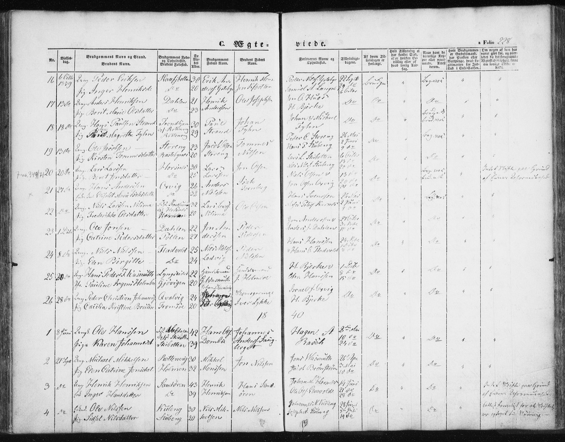 Lyngen sokneprestembete, SATØ/S-1289/H/He/Hea/L0004kirke: Parish register (official) no. 4, 1839-1858, p. 228