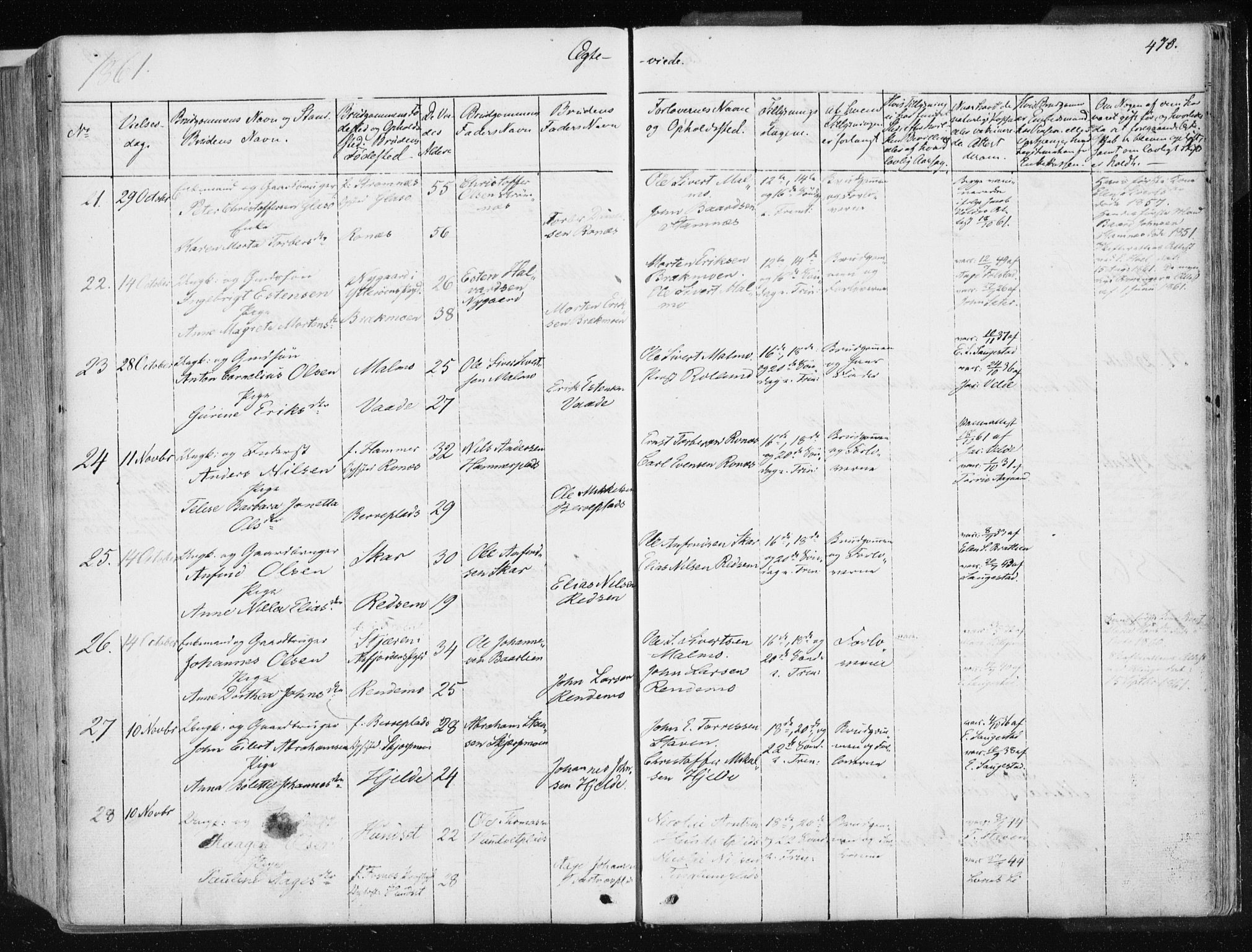 Ministerialprotokoller, klokkerbøker og fødselsregistre - Nord-Trøndelag, SAT/A-1458/741/L0393: Parish register (official) no. 741A07, 1849-1863, p. 470