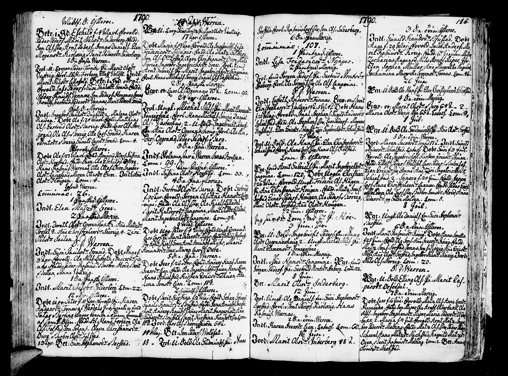Ministerialprotokoller, klokkerbøker og fødselsregistre - Nord-Trøndelag, SAT/A-1458/722/L0216: Parish register (official) no. 722A03, 1756-1816, p. 116