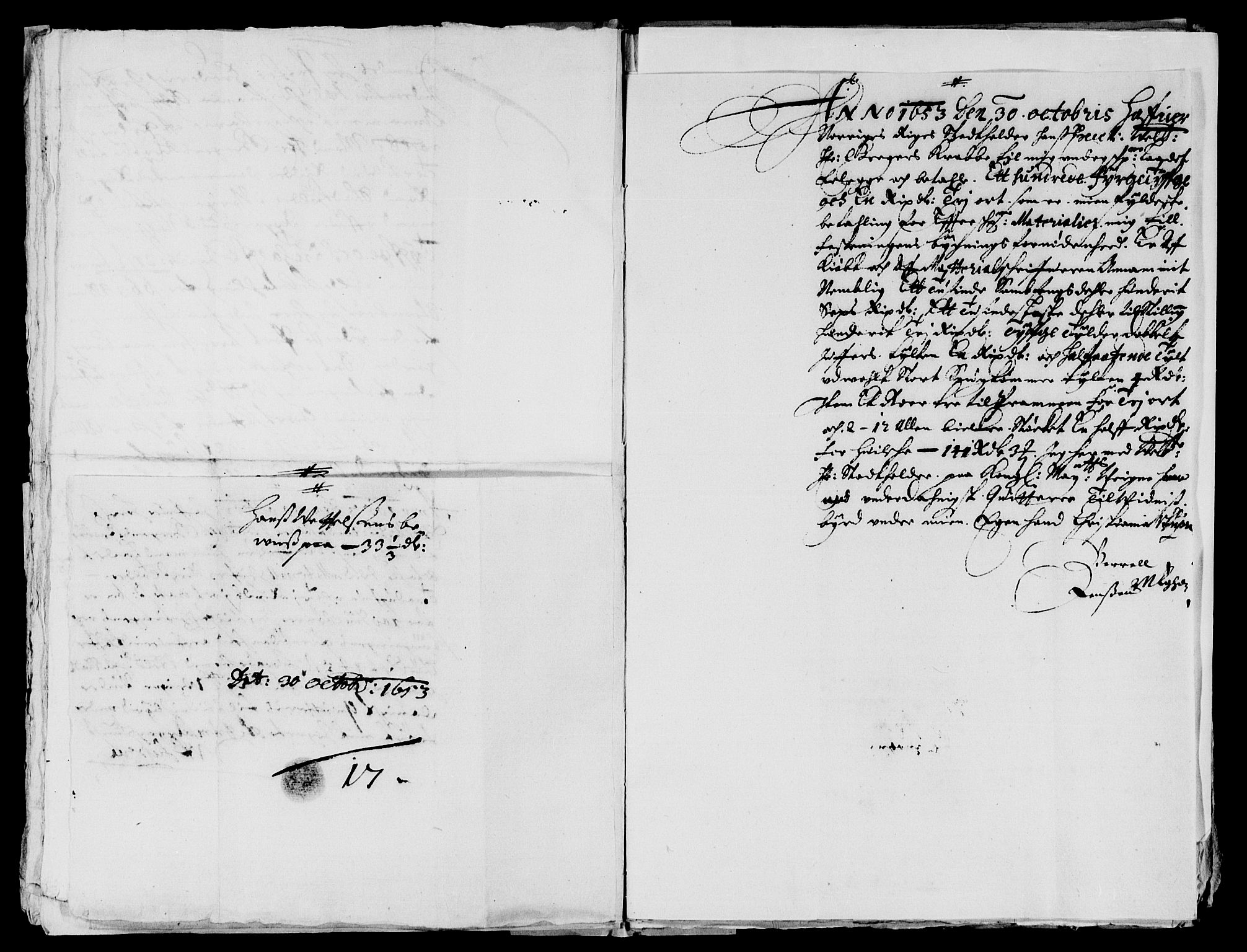 Rentekammeret inntil 1814, Reviderte regnskaper, Lensregnskaper, AV/RA-EA-5023/R/Rb/Rba/L0220: Akershus len, 1653-1654