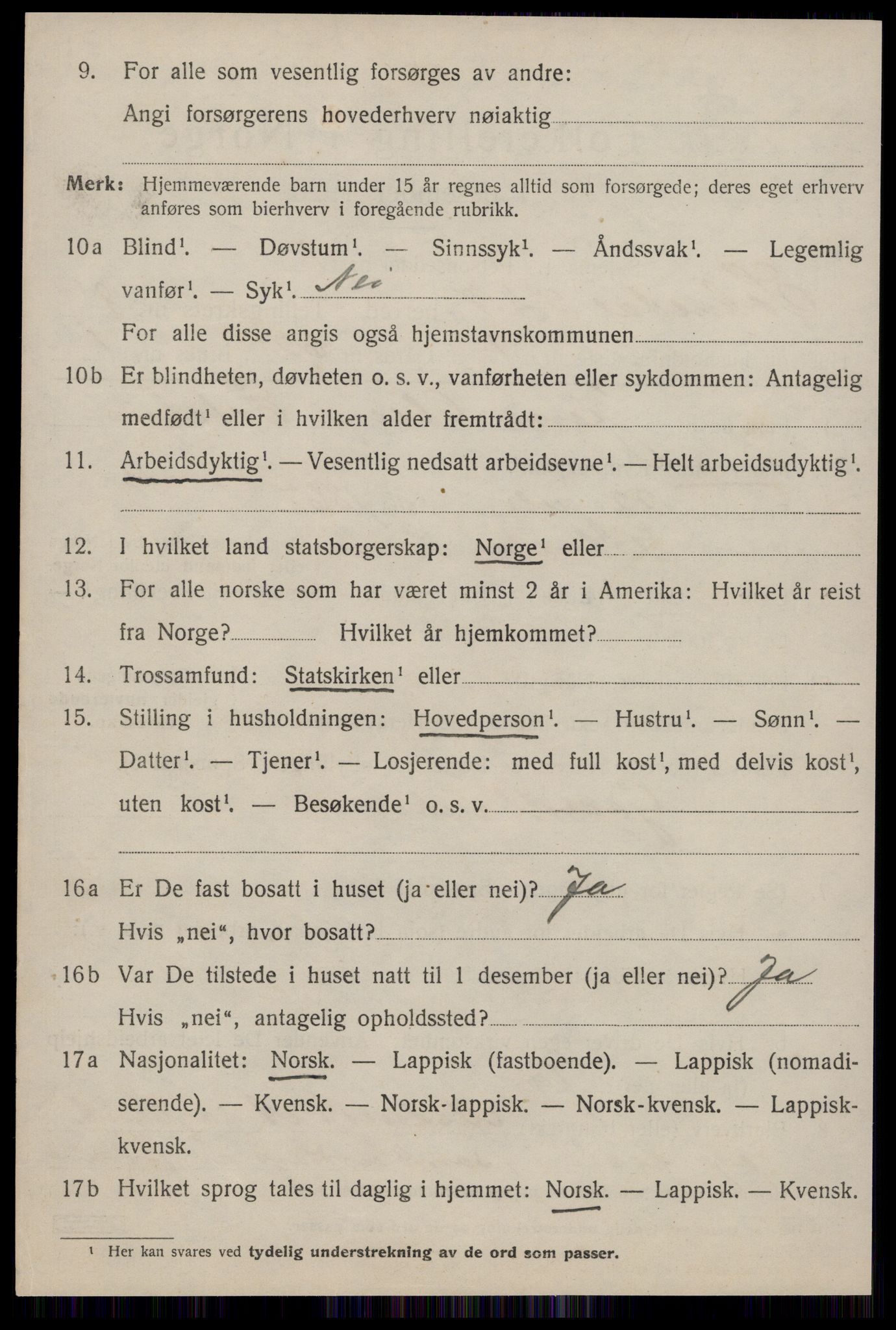 SAT, 1920 census for Soknedal, 1920, p. 3983