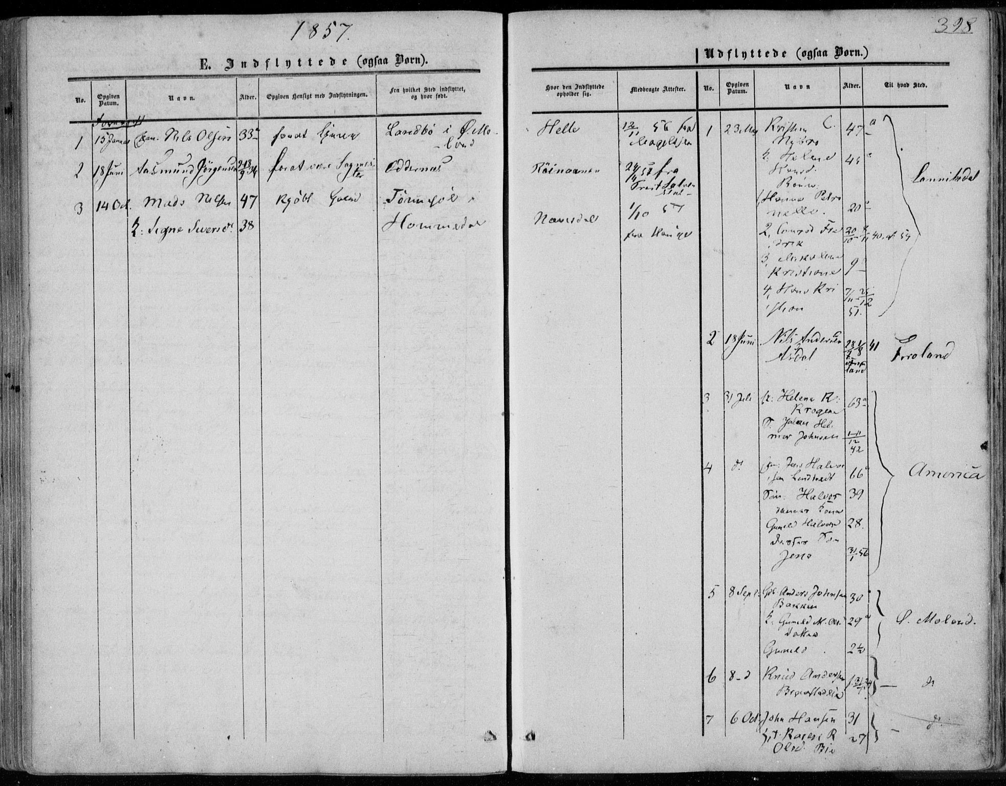 Øyestad sokneprestkontor, SAK/1111-0049/F/Fa/L0015: Parish register (official) no. A 15, 1857-1873, p. 398