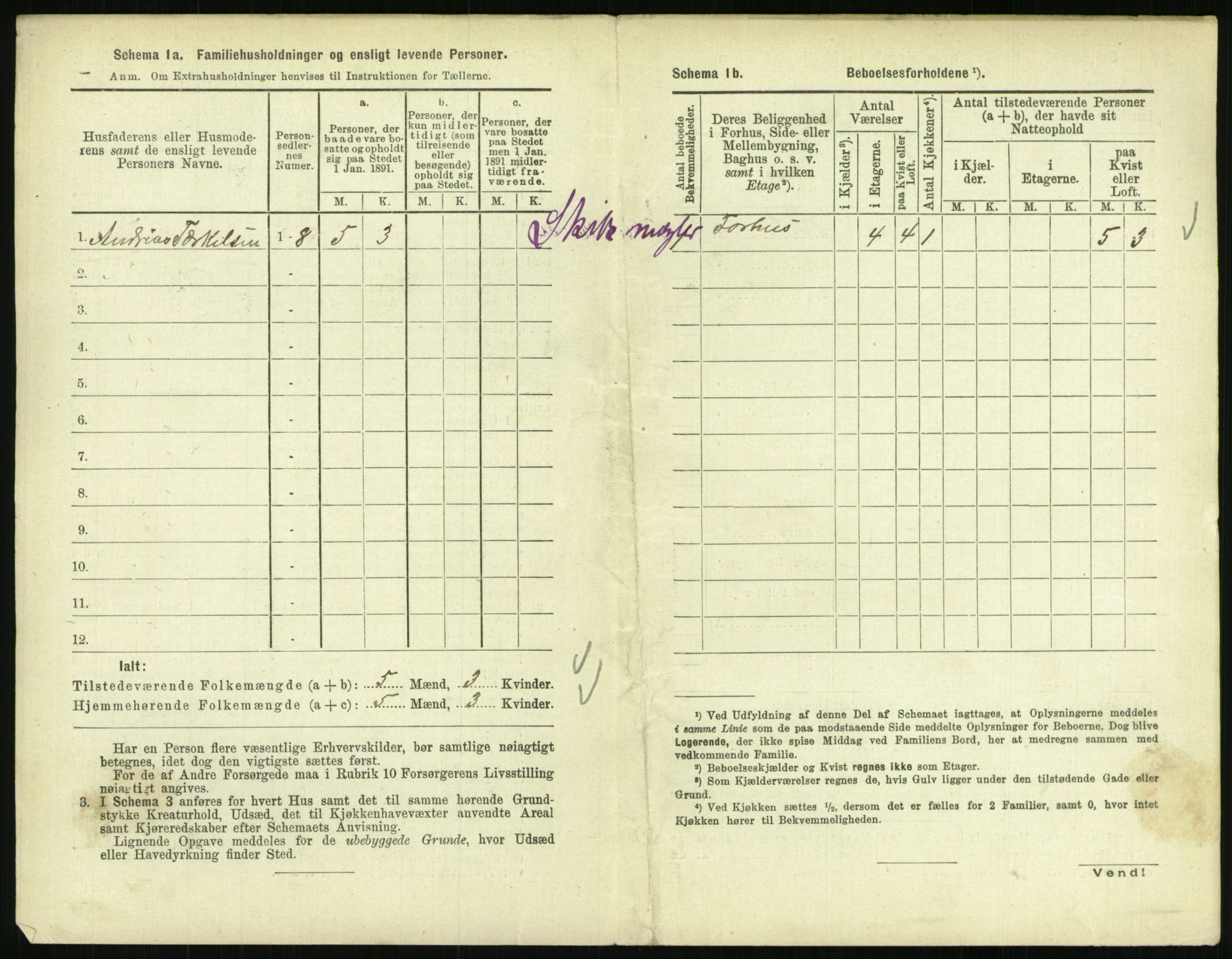 RA, 1891 census for 0801 Kragerø, 1891, p. 649