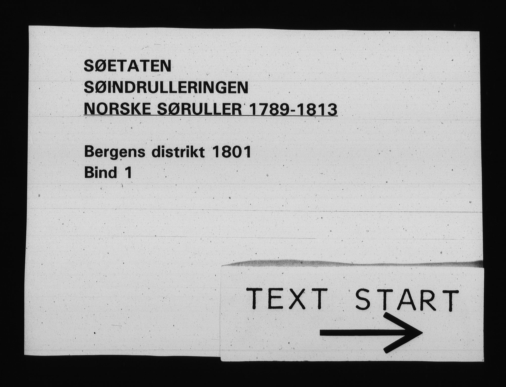 Sjøetaten, RA/EA-3110/F/L0233: Bergen distrikt, bind 1, 1801