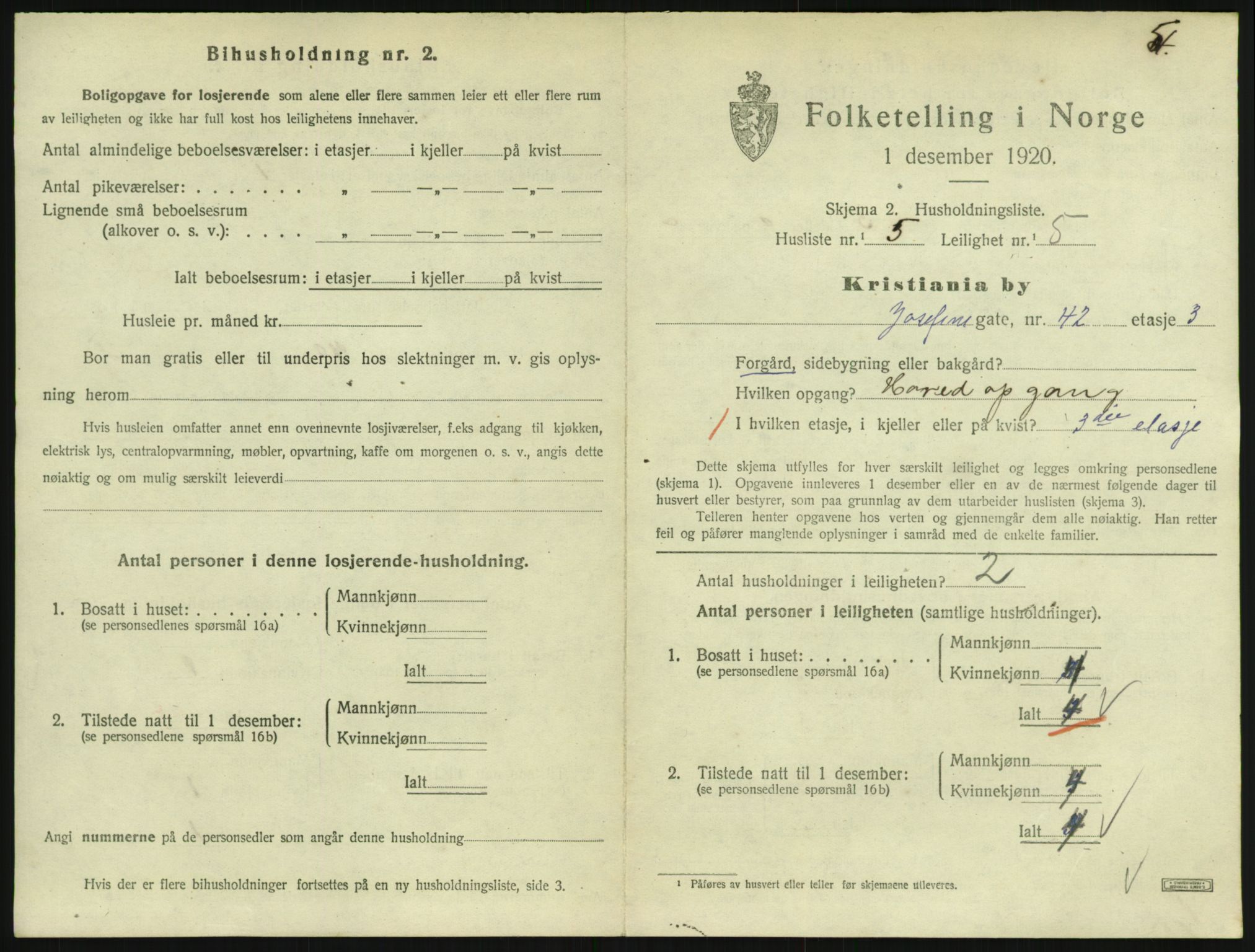 SAO, 1920 census for Kristiania, 1920, p. 48818