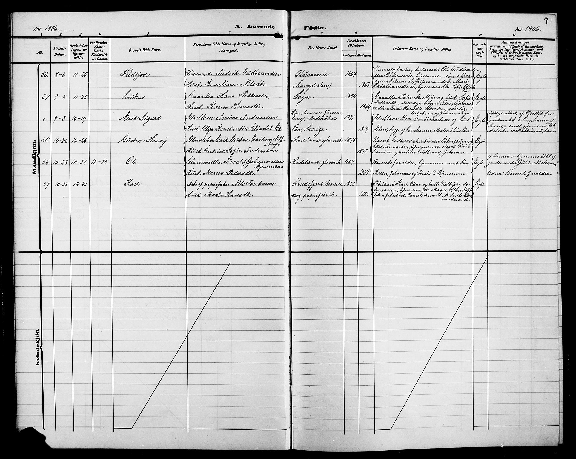 Jevnaker prestekontor, AV/SAH-PREST-116/H/Ha/Hab/L0004: Parish register (copy) no. 4, 1907-1918, p. 7