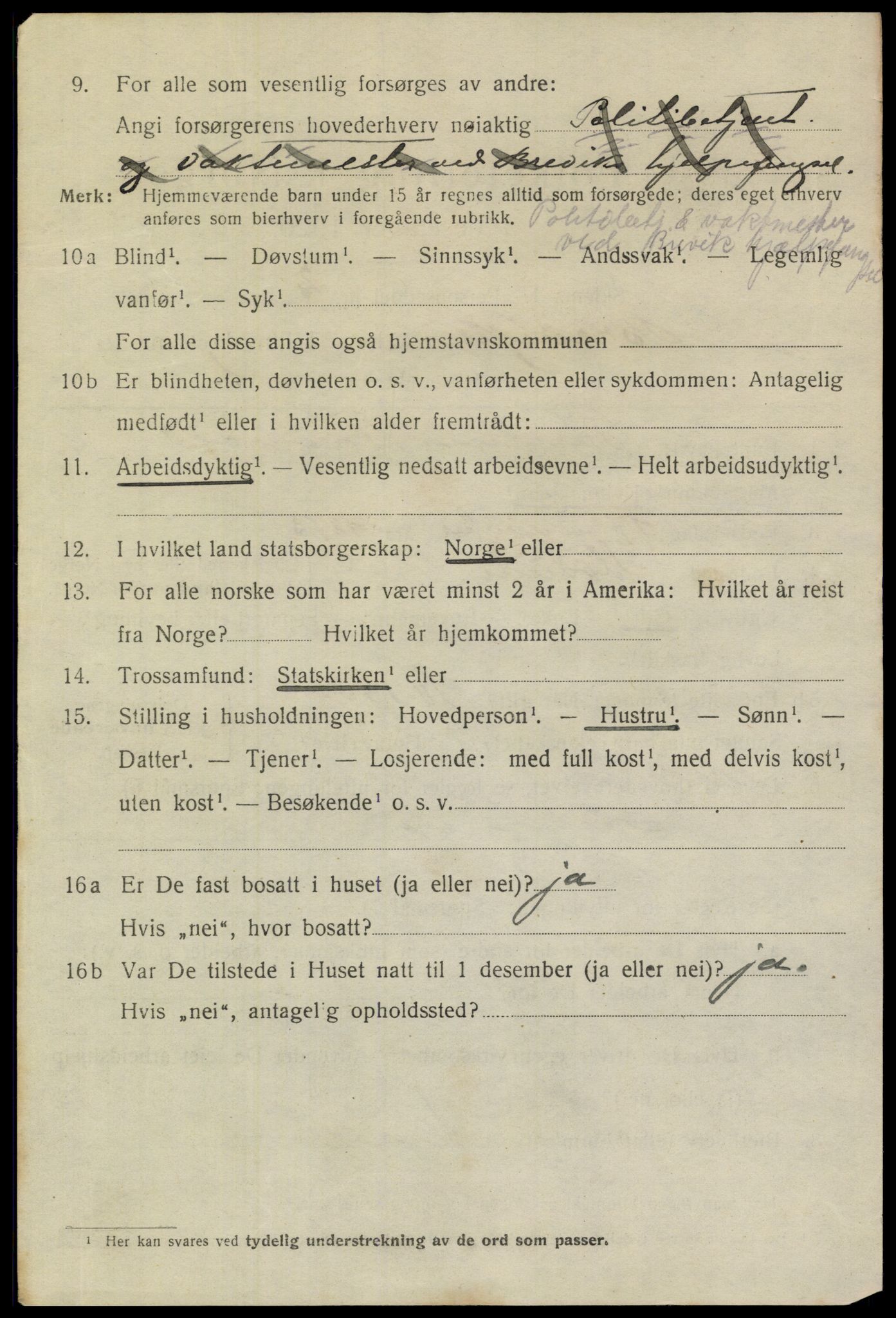 SAKO, 1920 census for Brevik, 1920, p. 2143