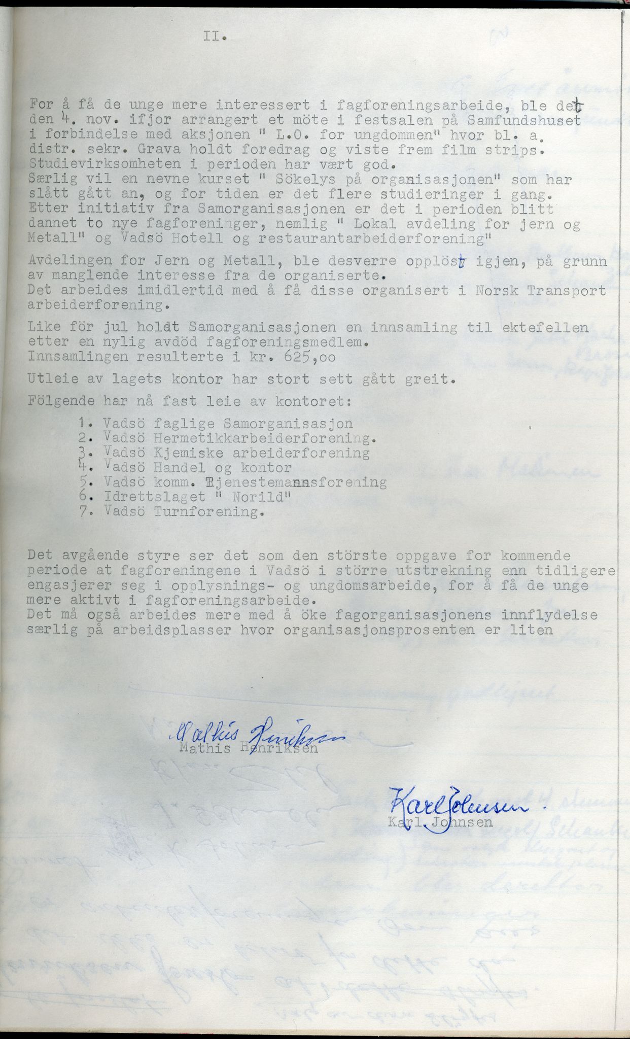 Vadsø Faglige Samorganisasjon, FMFB/A-1085/A/L0001: Styreprotokoll, 1951-1964, p. 240