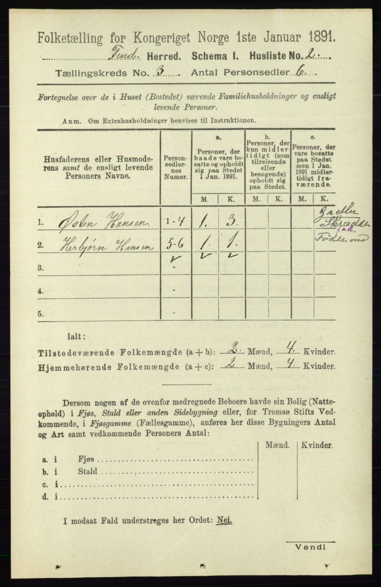 RA, 1891 census for 0826 Tinn, 1891, p. 471