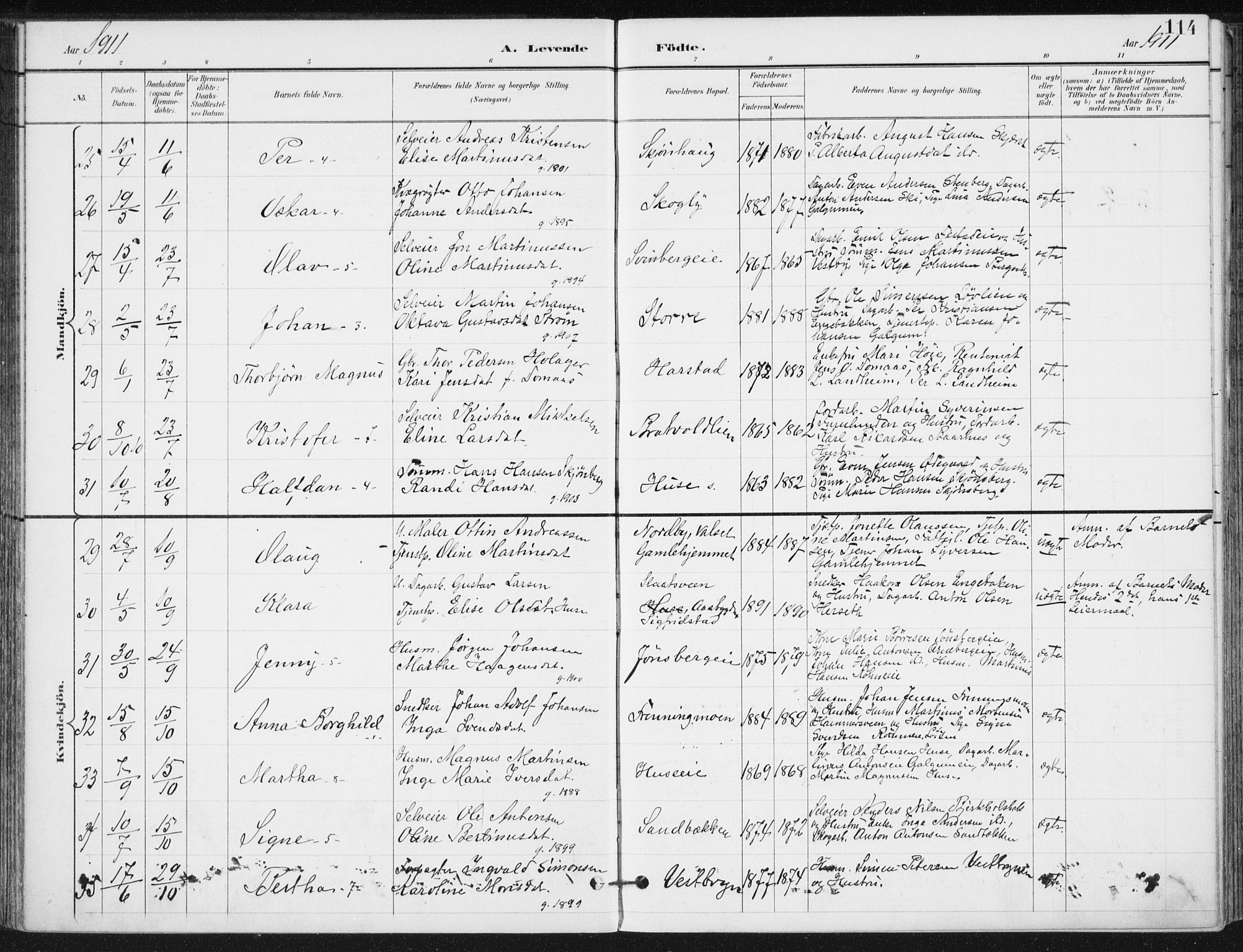 Romedal prestekontor, SAH/PREST-004/K/L0011: Parish register (official) no. 11, 1896-1912, p. 114