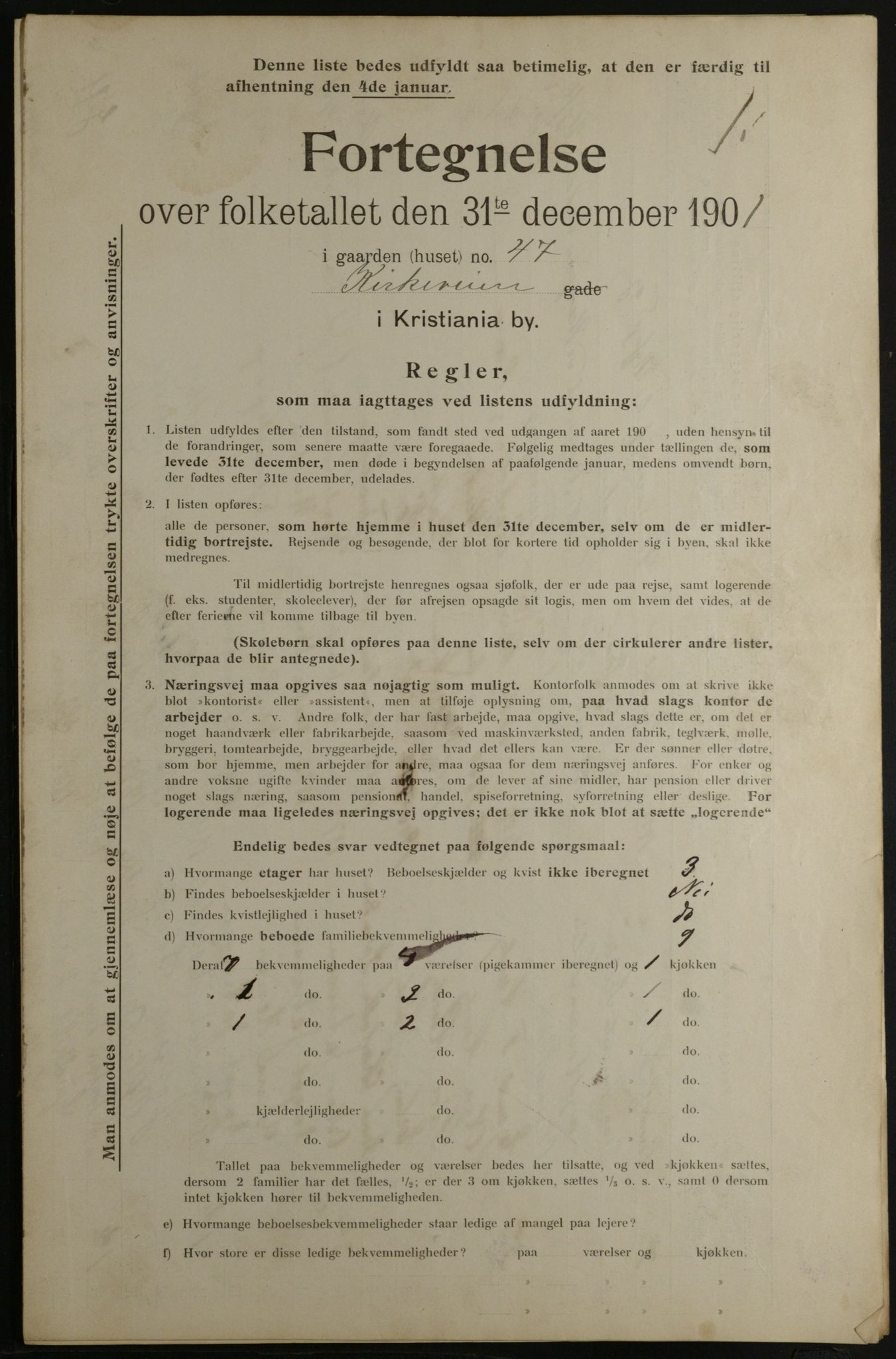 OBA, Municipal Census 1901 for Kristiania, 1901, p. 7951