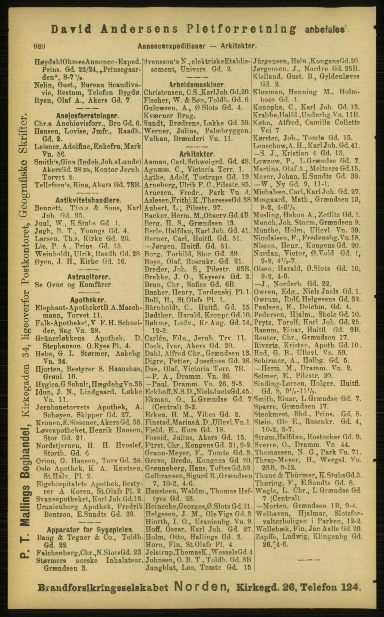 Kristiania/Oslo adressebok, PUBL/-, 1898, p. 980