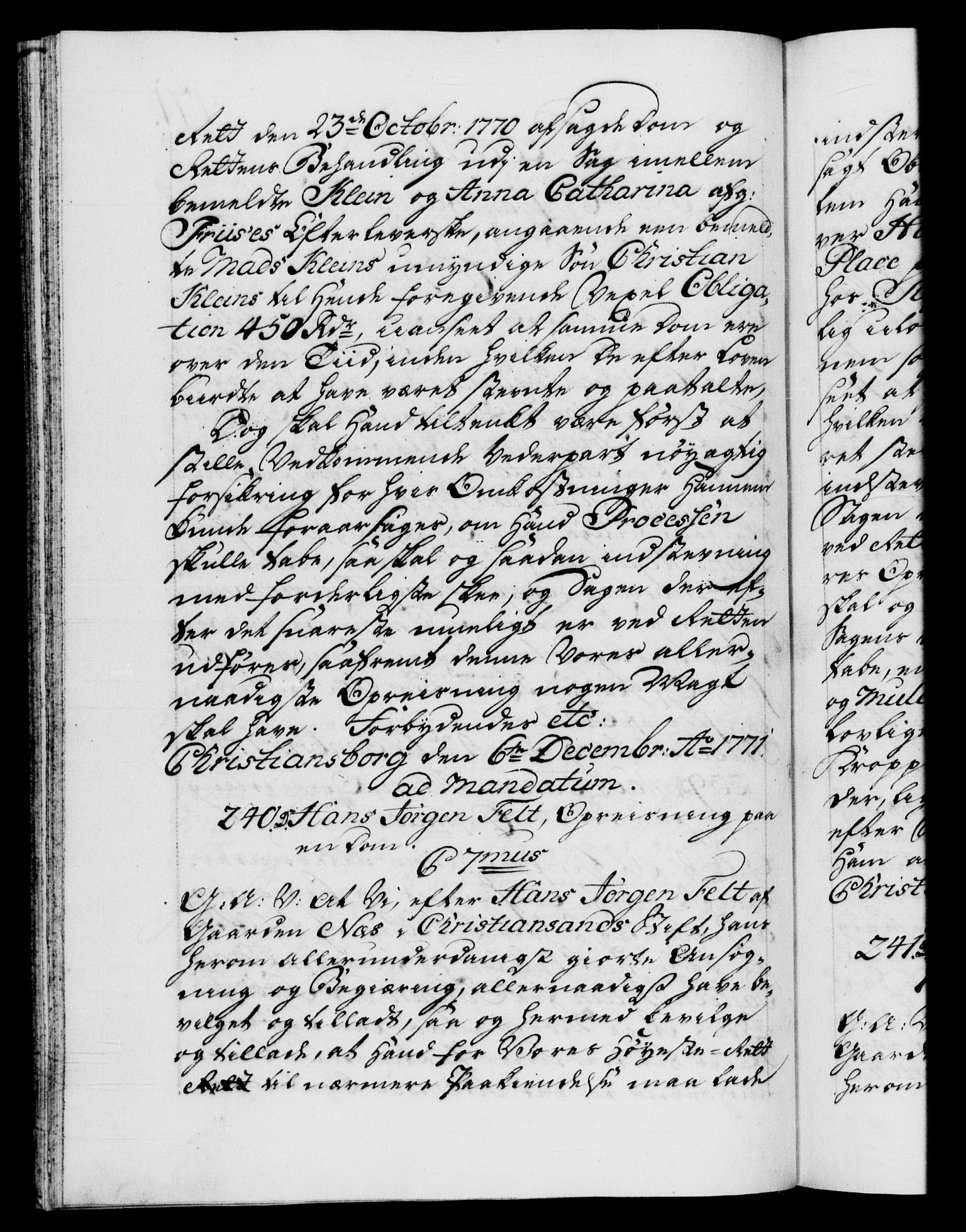 Danske Kanselli 1572-1799, RA/EA-3023/F/Fc/Fca/Fcaa/L0045: Norske registre "Norske eller 3. dept.s åpne brev, 1771-1773, p. 171b
