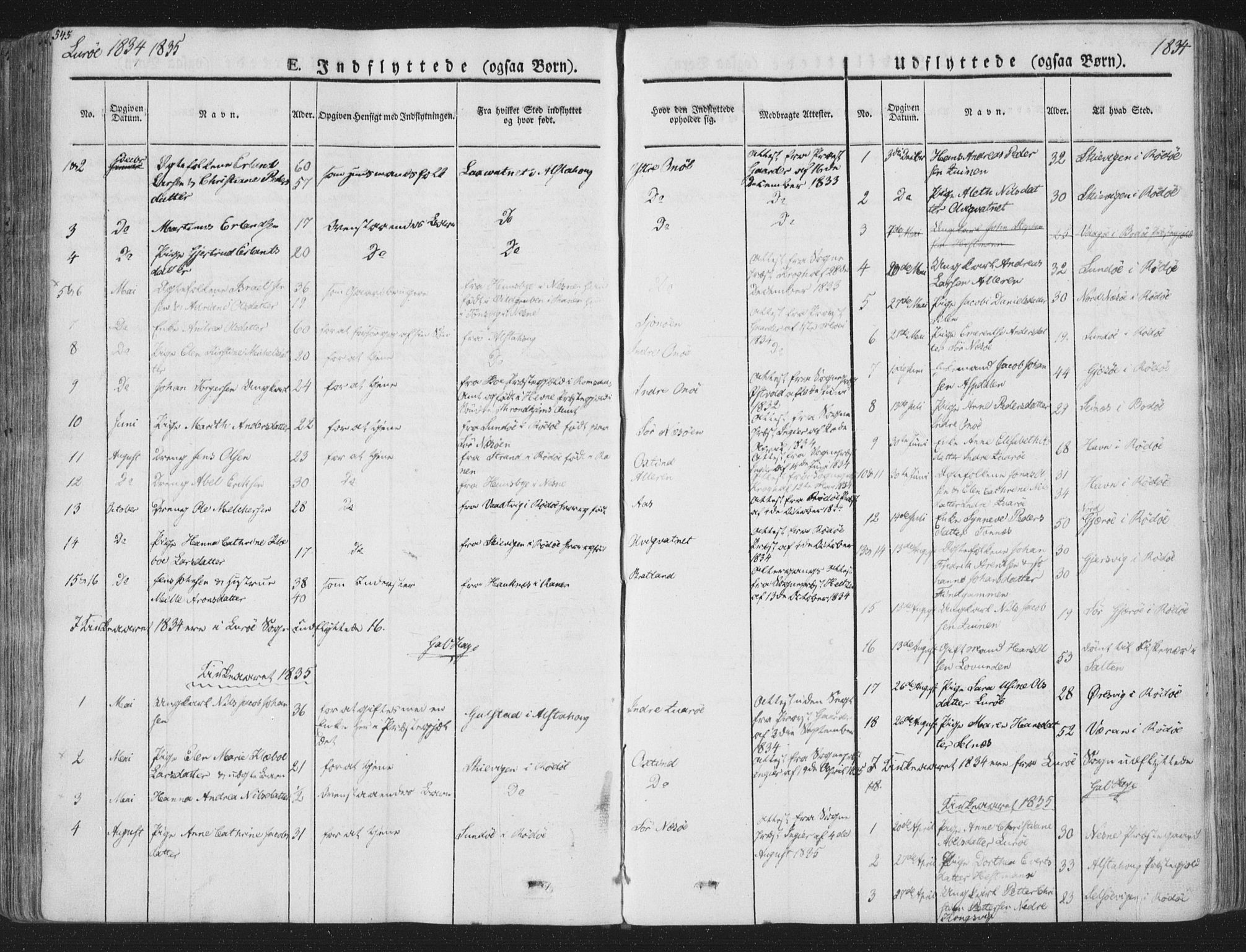 Ministerialprotokoller, klokkerbøker og fødselsregistre - Nordland, AV/SAT-A-1459/839/L0566: Parish register (official) no. 839A03, 1825-1862, p. 545