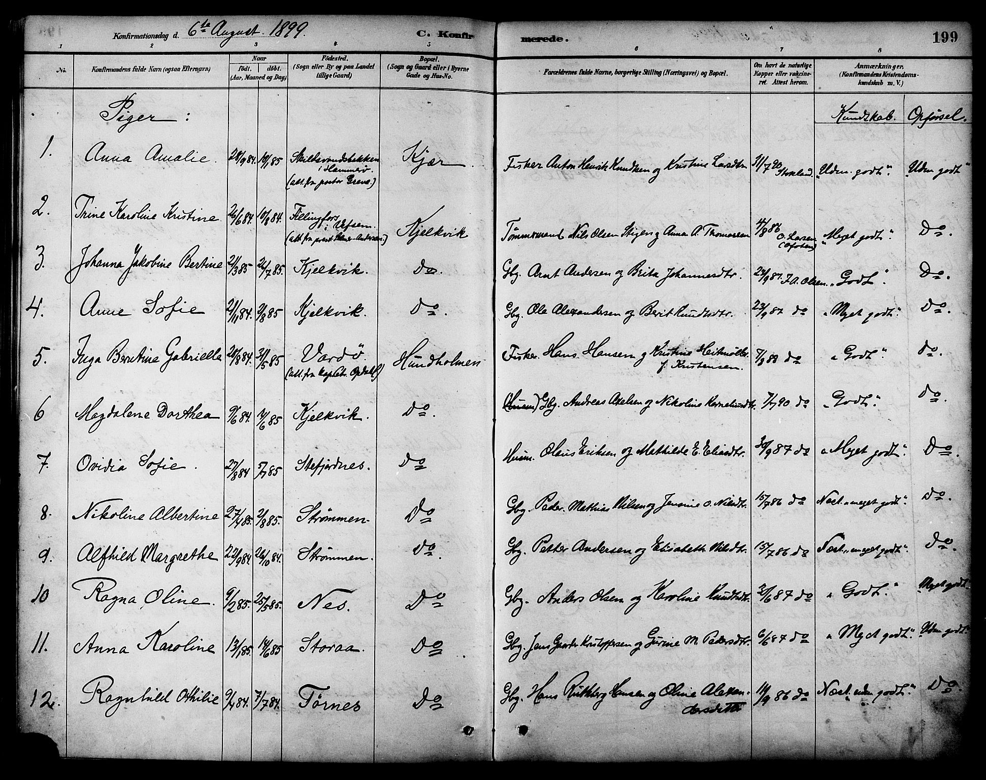 Ministerialprotokoller, klokkerbøker og fødselsregistre - Nordland, AV/SAT-A-1459/861/L0869: Parish register (official) no. 861A04, 1889-1903, p. 199