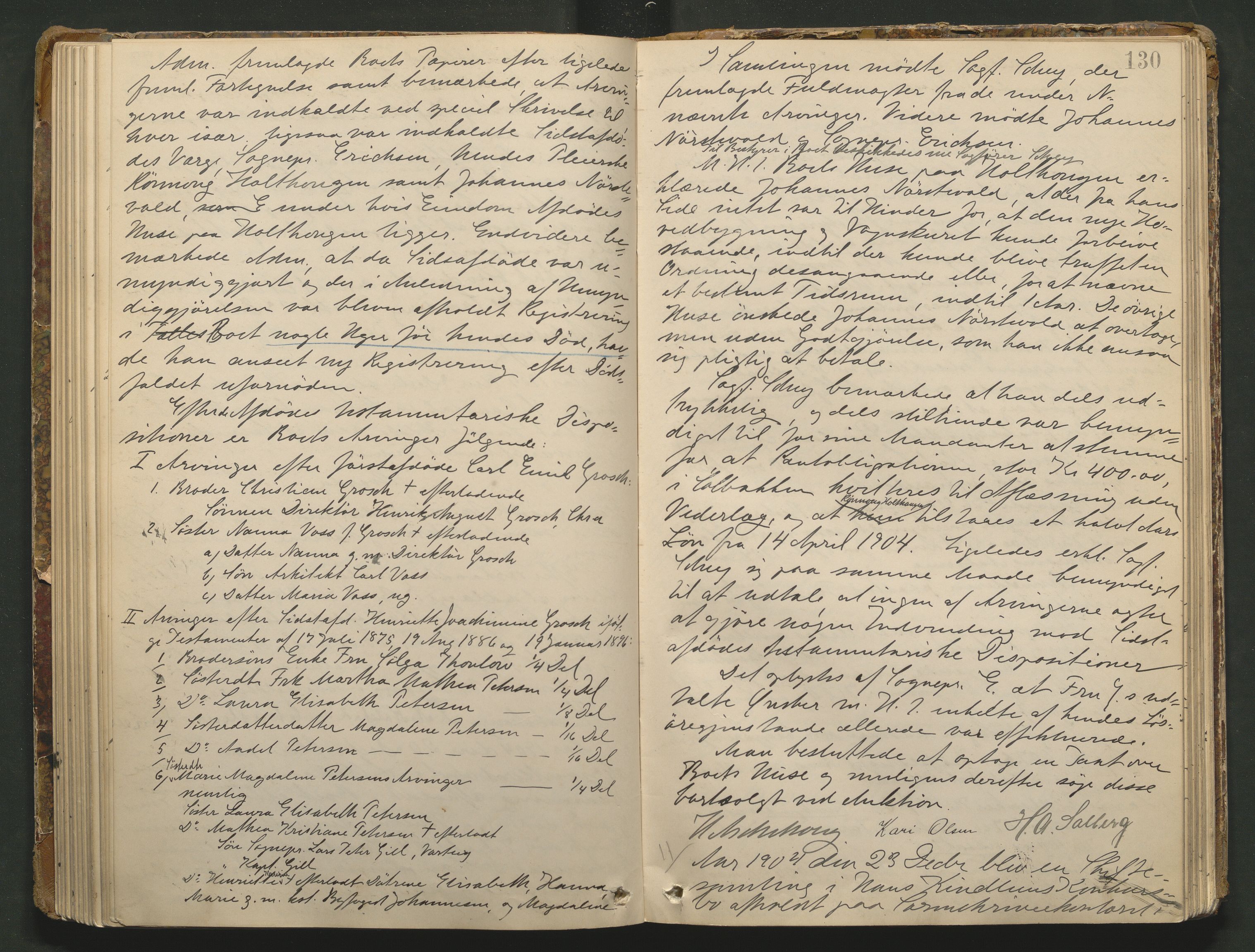 Sør-Gudbrandsdal tingrett, AV/SAH-TING-004/J/Ja/Jad/L0001: Skifteforhandlingsprotokoll - Fåberg og Gausdal, 1899-1911, p. 129b-130a