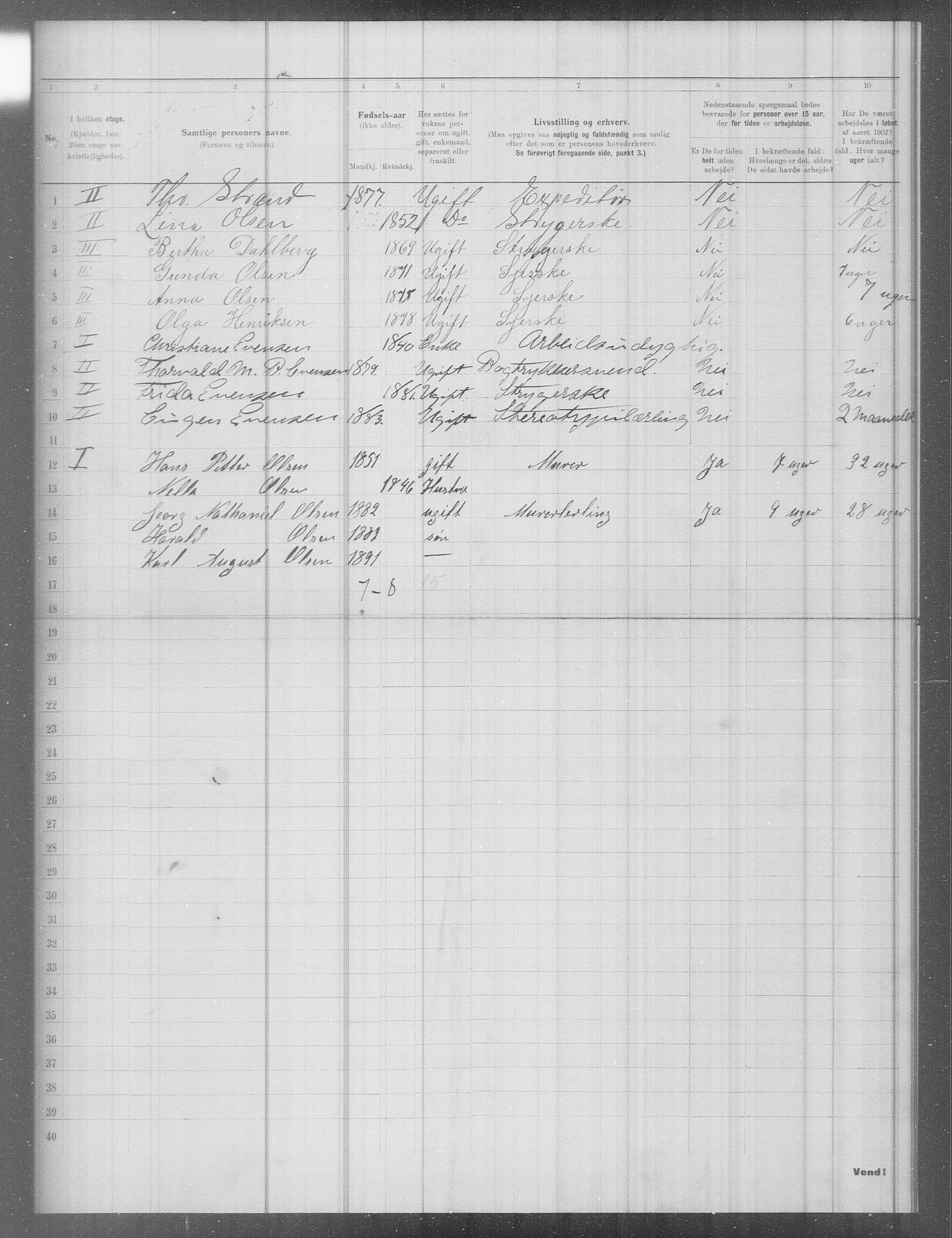 OBA, Municipal Census 1902 for Kristiania, 1902, p. 6738