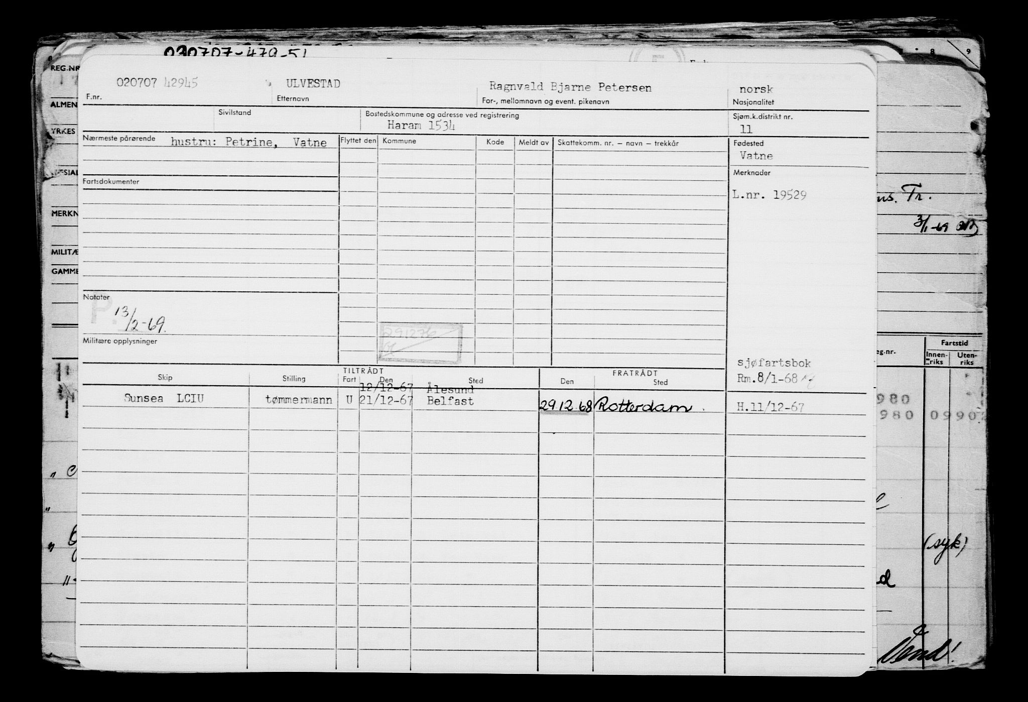 Direktoratet for sjømenn, AV/RA-S-3545/G/Gb/L0072: Hovedkort, 1907, p. 27