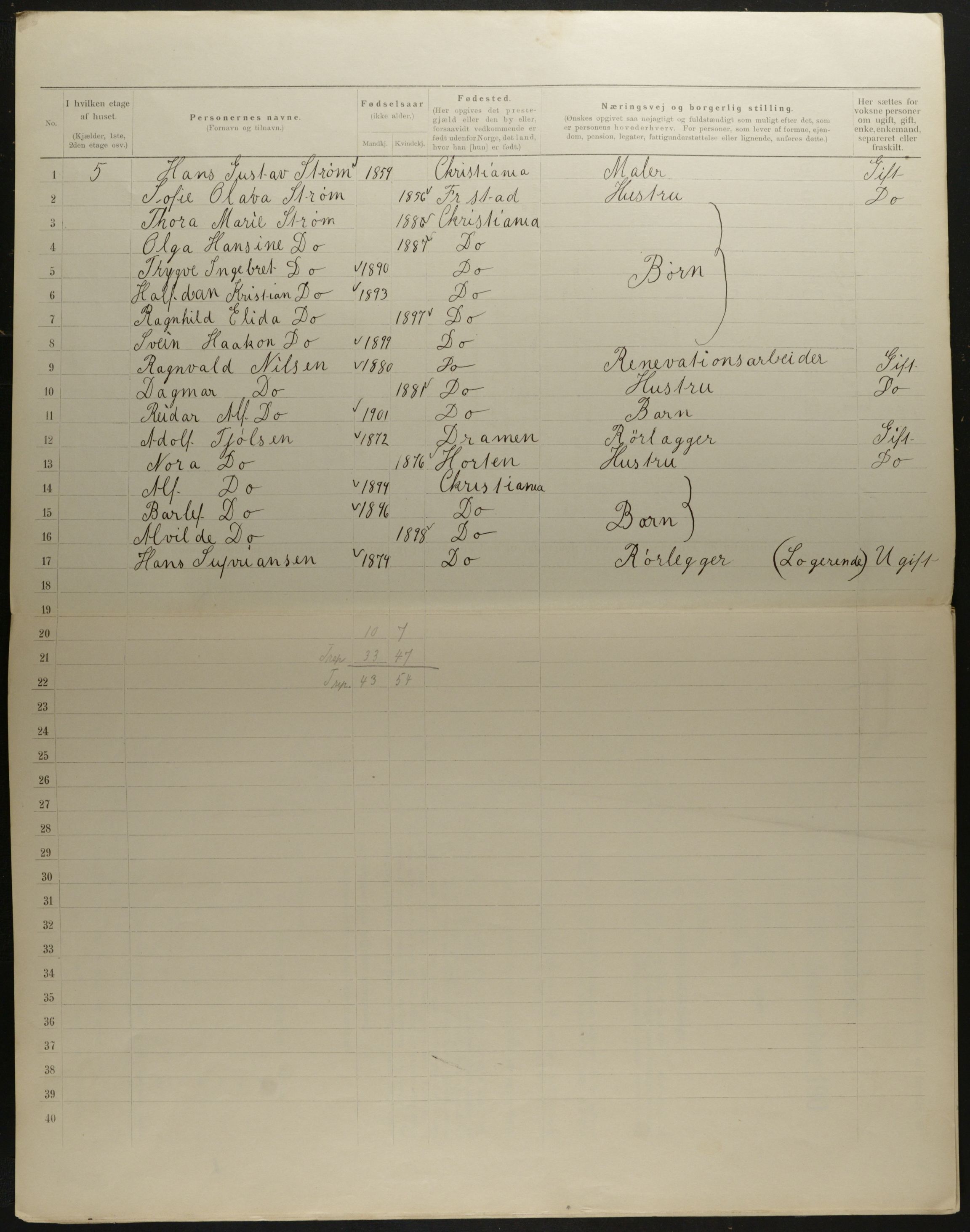 OBA, Municipal Census 1901 for Kristiania, 1901, p. 8027